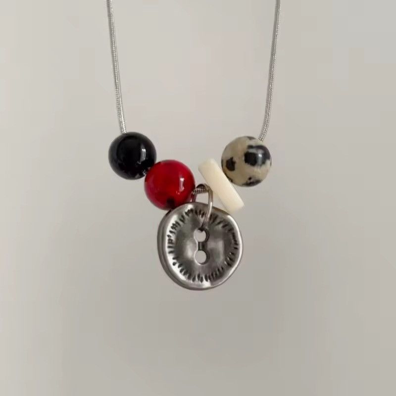 Jewelry Retro Design Pendant Trendy Y2k Handmade Necklace Size ONE SIZE - 2 Thumbnail
