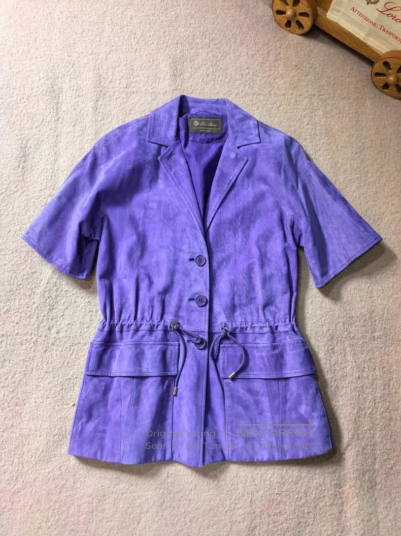 Loro Piana Loro Piana Lady Suede Short Sleeve Jacket Size XS / US 0-2 / IT 36-38 - 1 Thumbnail