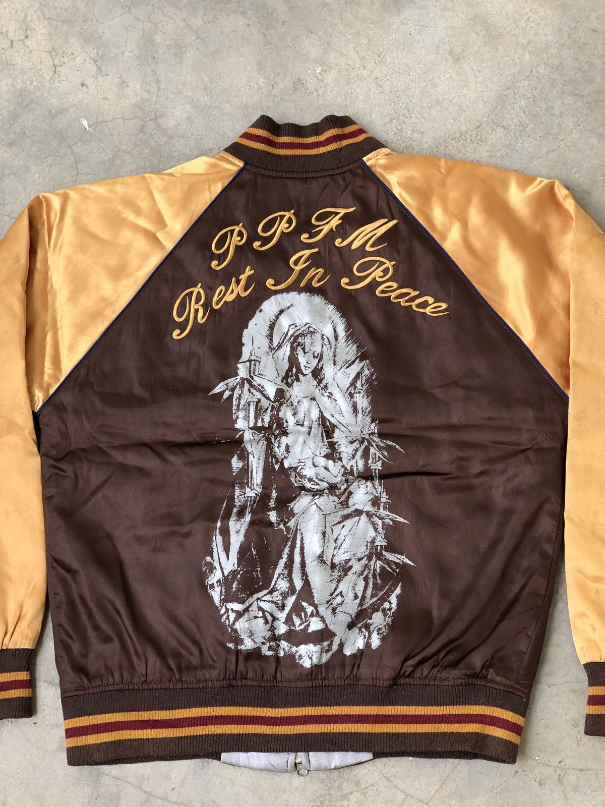 Japanese Brand Rare PPFM Sukajan Embroided Skull And Rest In Peace Back Hit Size US S / EU 44-46 / 1 - 10 Thumbnail