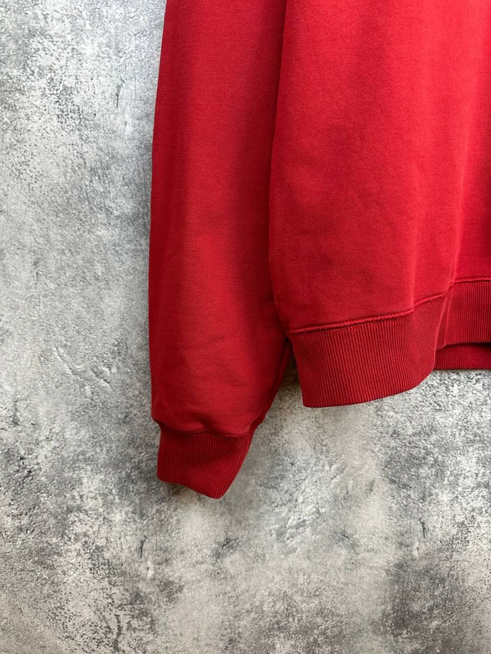 Giorgio Armani Armani Jeans Logo Embroidered Cotton Sweatshirt Red Crewneck Size US XXL / EU 58 / 5 - 6 Thumbnail