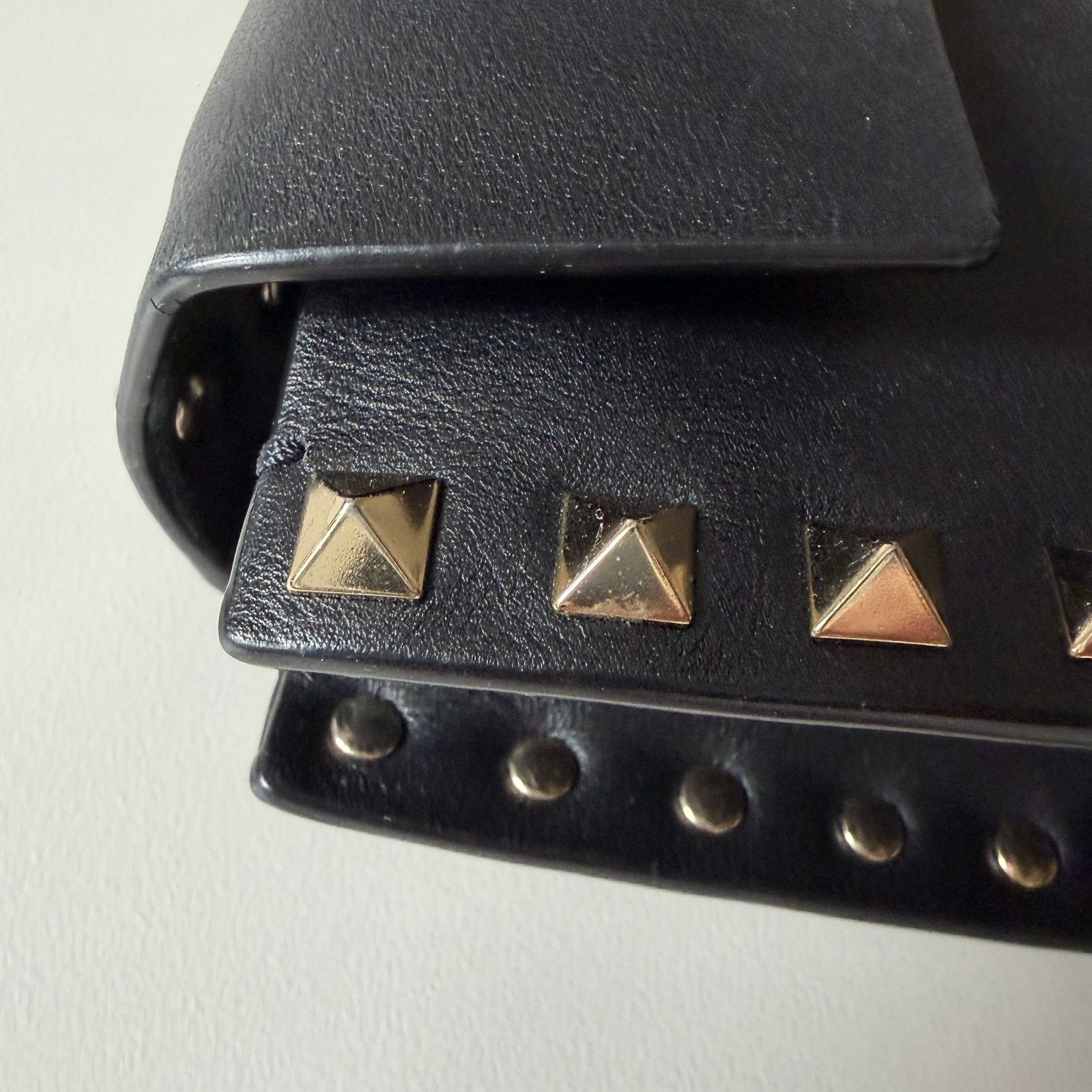 Valentino Valentino Rockstud Flap Convertible Black Leather Bag + COA Size ONE SIZE - 9 Thumbnail