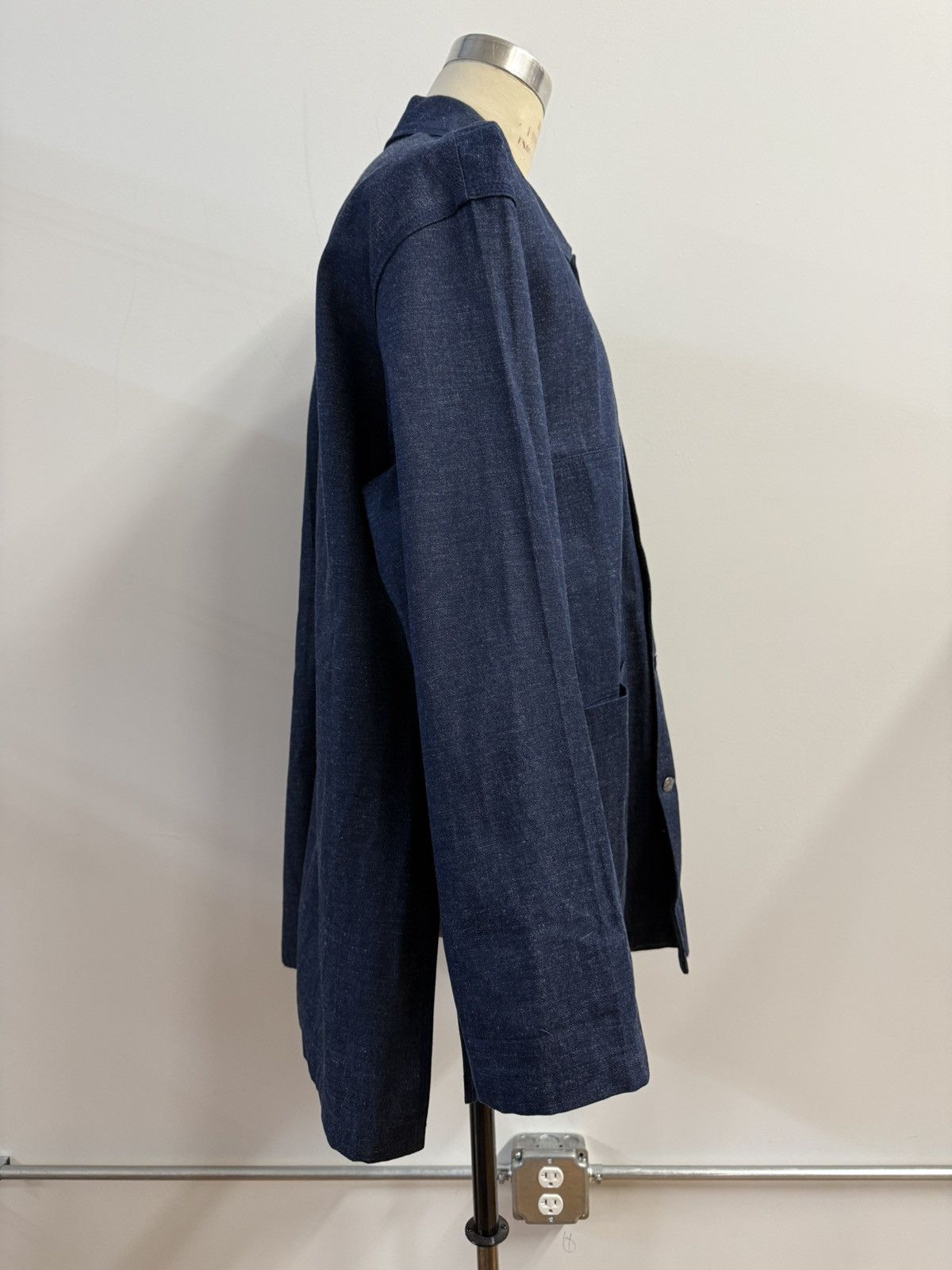 Acne Studios Acne Studios Blå Konst Dark Indigo Denim Chore Coat Sz 50 Size US XL / EU 56 / 4 - 2 Thumbnail