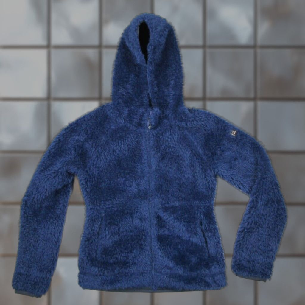 Vintage Equiline Jacket Womens Small Blue Silene Faux Fur Full Zip Hooded Equestrian Size S / US 4 / IT 40 - 1 Thumbnail