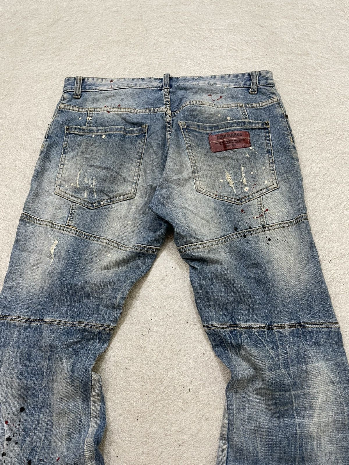 Japanese Brand 2000s Dsquared Ripped Denim Mudwash Jeans Wash Y2K Japan Size US 33 - 9 Thumbnail