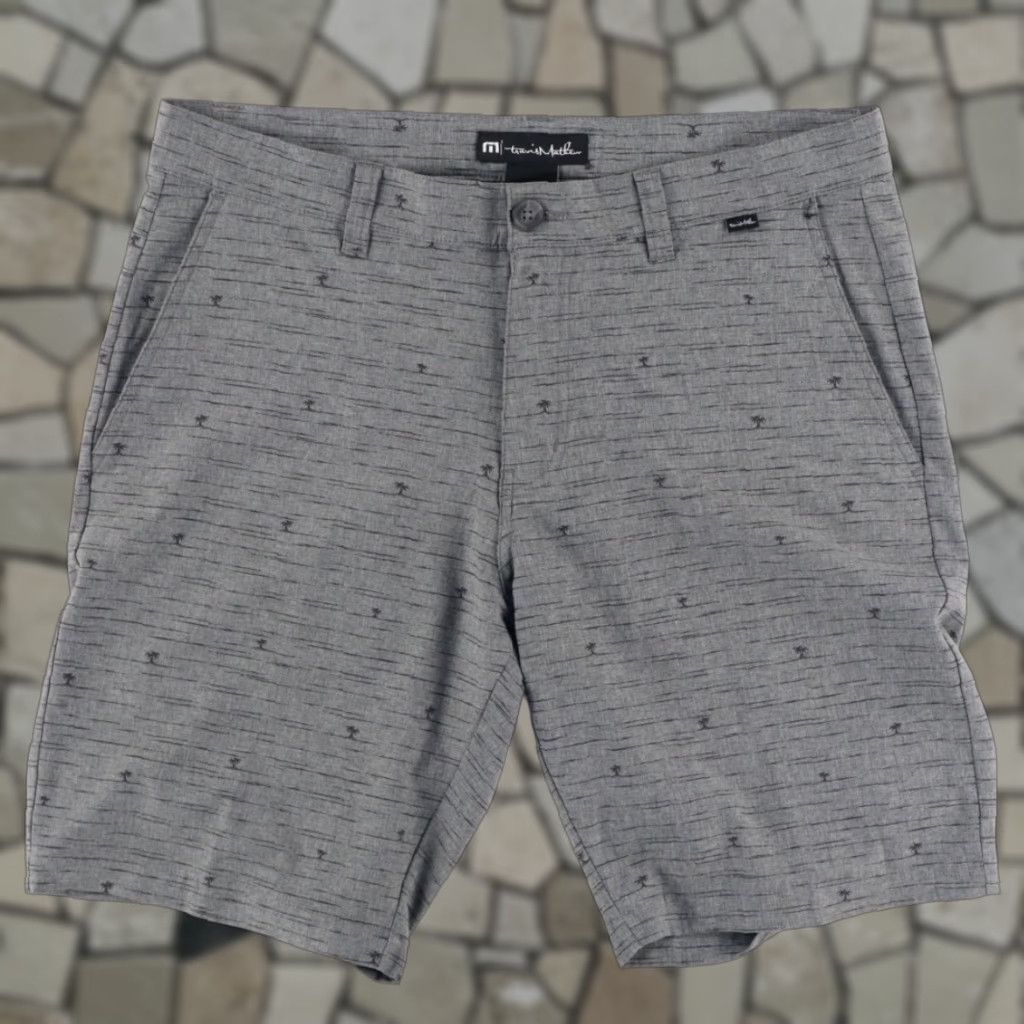 TravisMathew Travis Mathew Golf Shorts Palm Print Gray Mens 34 Size US 34 / EU 50 - 1 Thumbnail