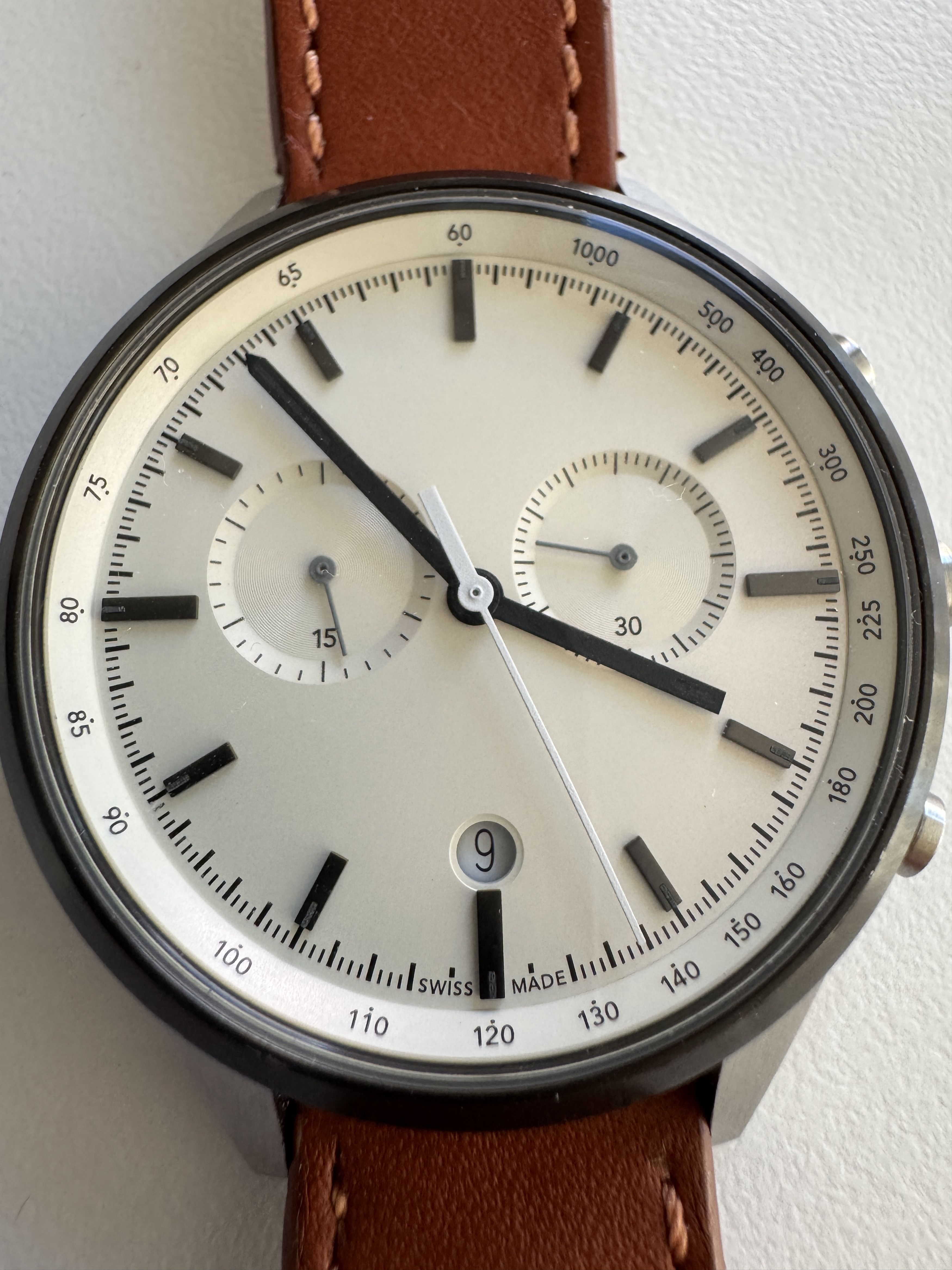 Uniform Wares C41 Chronograph watch in PVD gray Size 40 - 5 Thumbnail