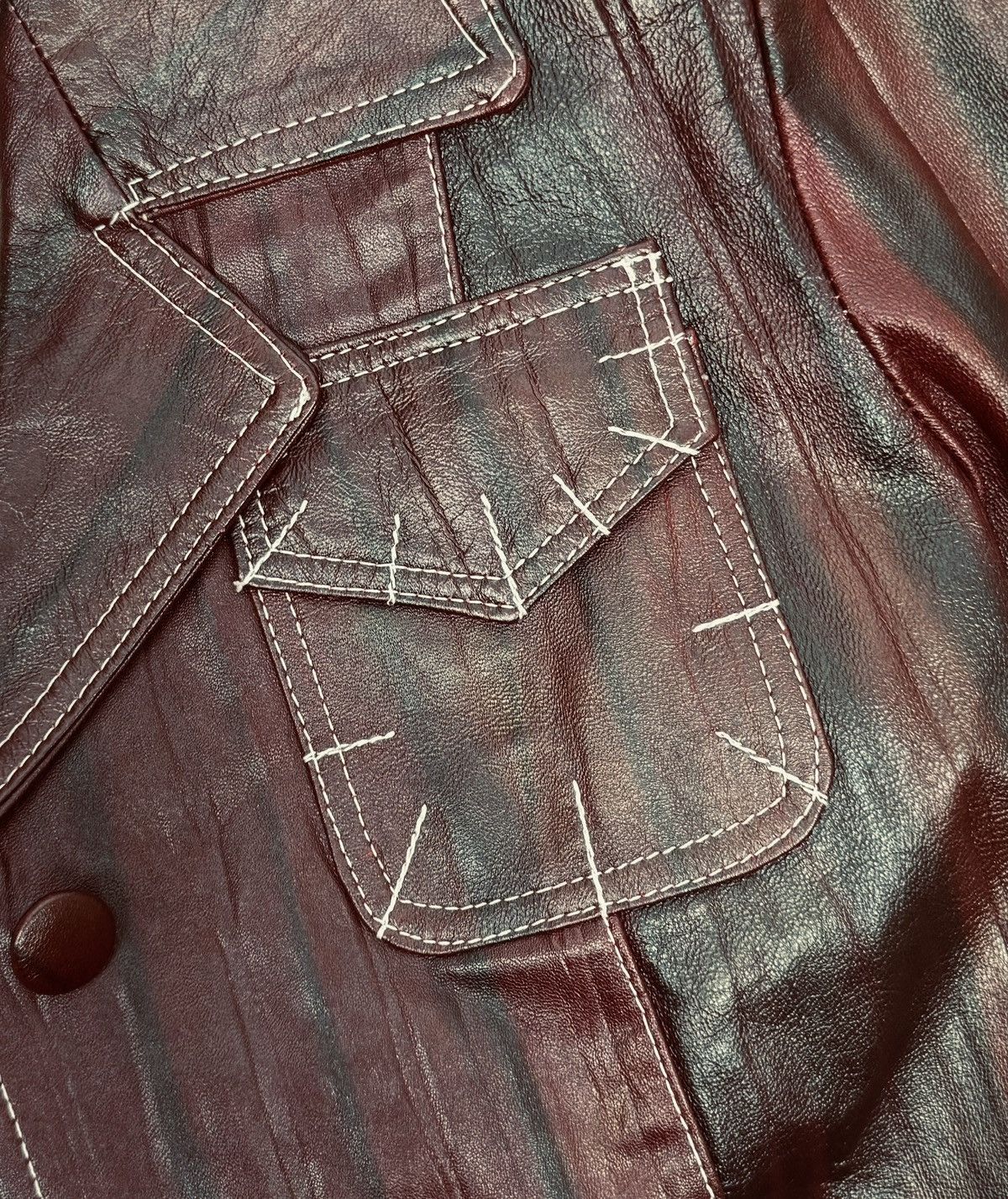 Designer × Genuine Leather Ya&Ka Genuine Leather Jacket Belted size L Size L / US 10 / IT 46 - 15 Thumbnail