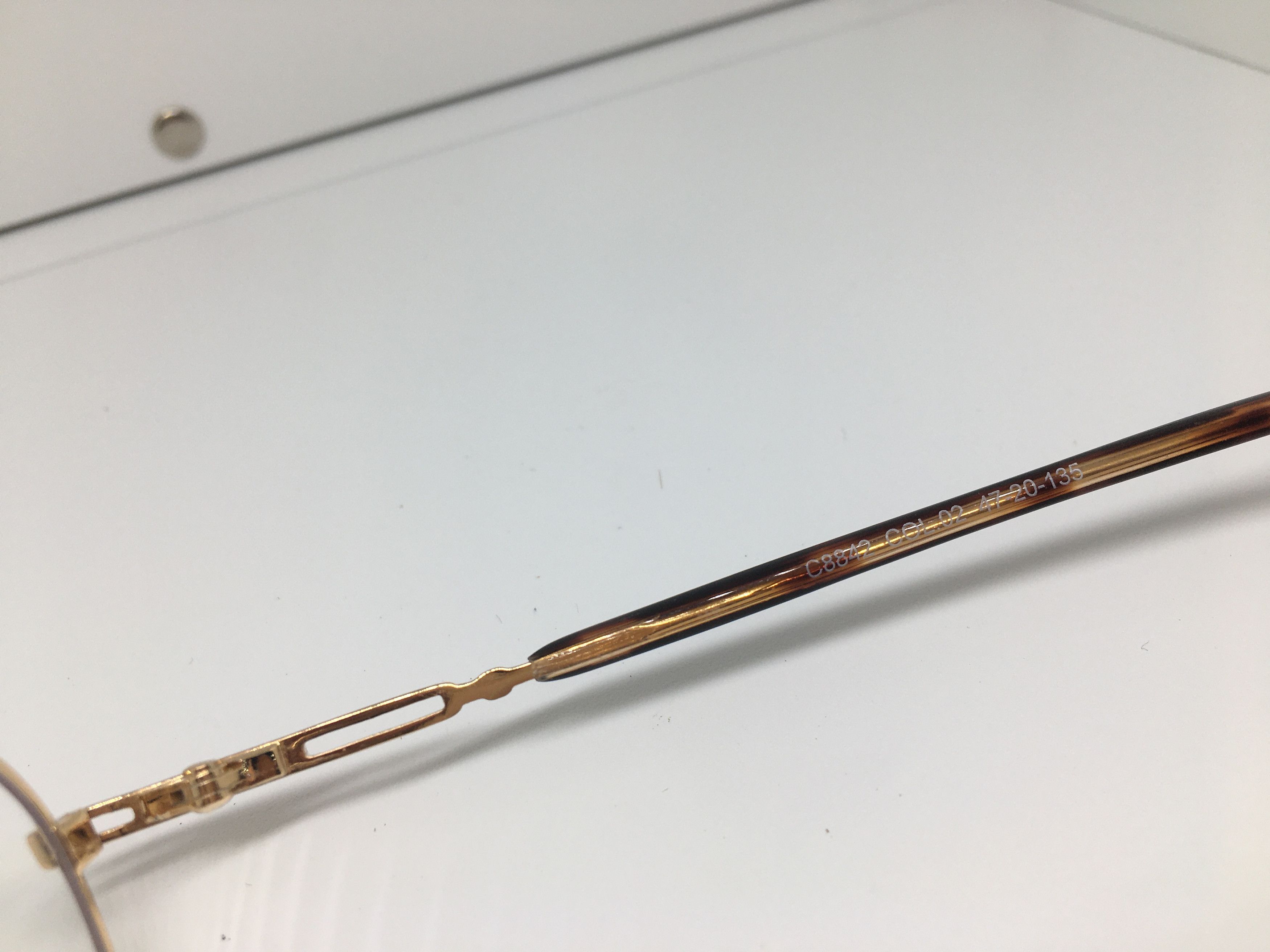 Vintage Vintage CARVO Gold Metal Eyeglasses Frame Size ONE SIZE - 4 Thumbnail