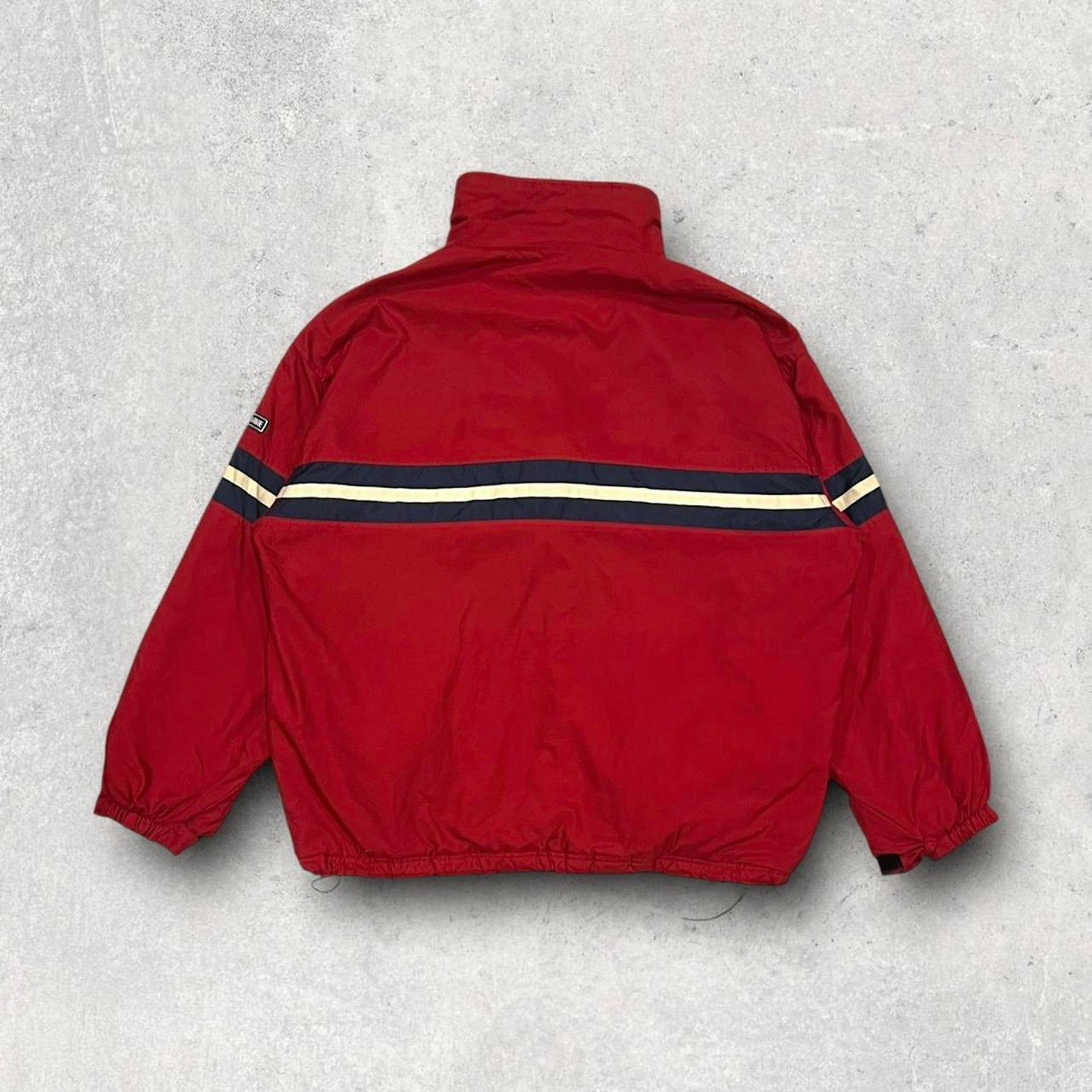 Abercrombie & Fitch Abercrombie & Fitch Vintage Red Striped Windbreaker Jacket Size US XXL / EU 58 / 5 - 3 Thumbnail
