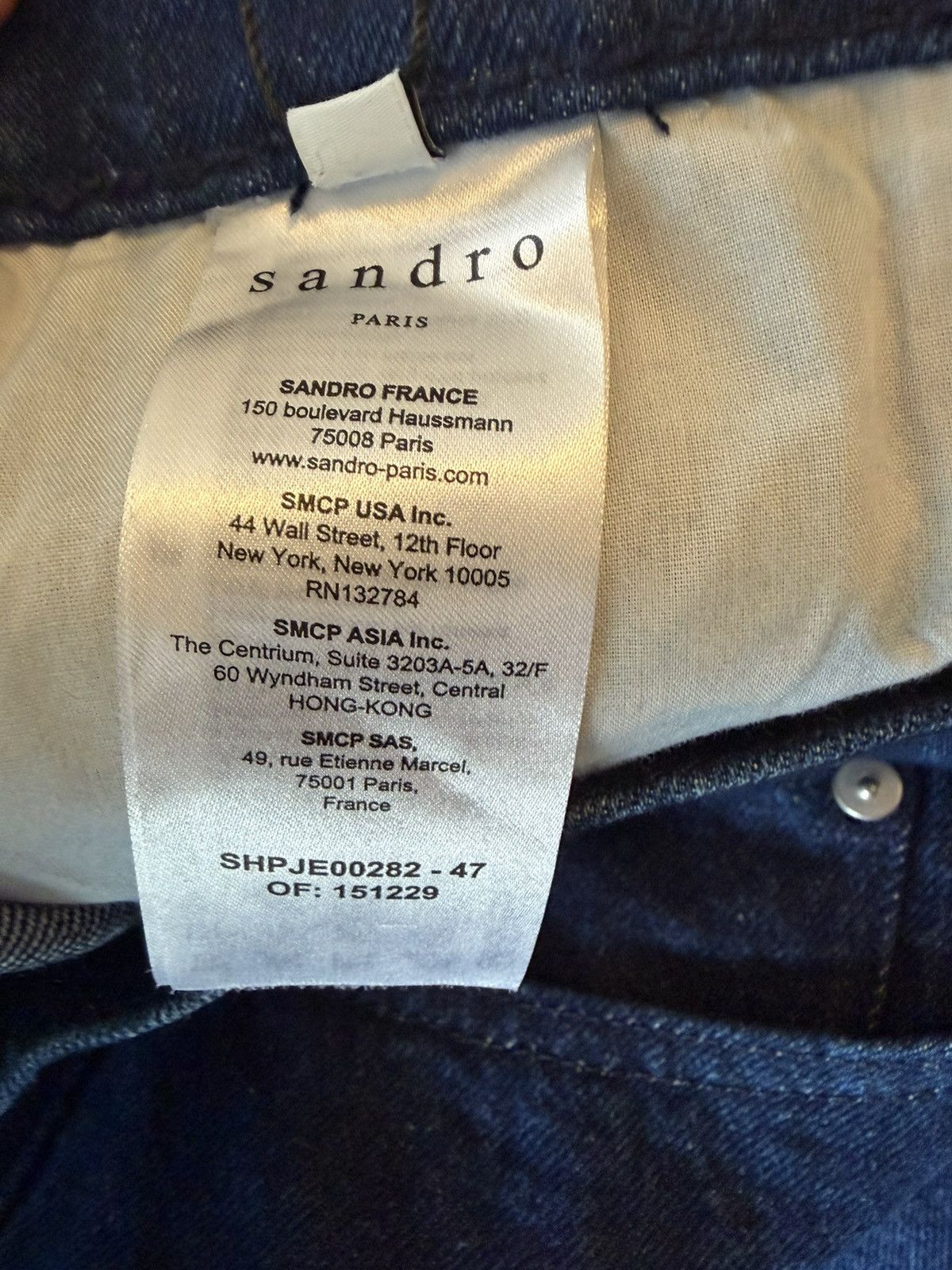 Sandro Sandro Paris Regular Fit Jeans — Size 34 / Dark Blue — NWT Size US 34 / EU 50 - 5 Thumbnail