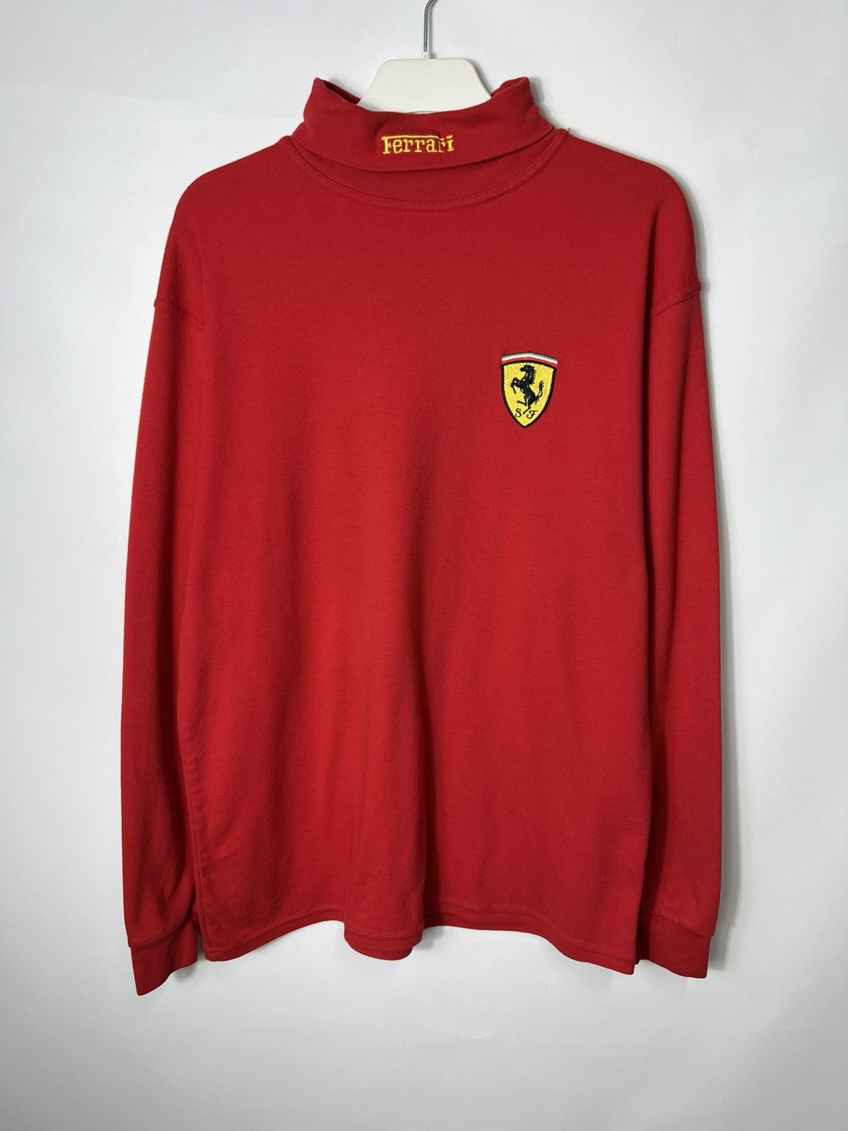Ferrari Vintage streetwear y2k Ferrari 1996 Turtleneck Sweatshirt Size US L / EU 52-54 / 3 - 1 Thumbnail
