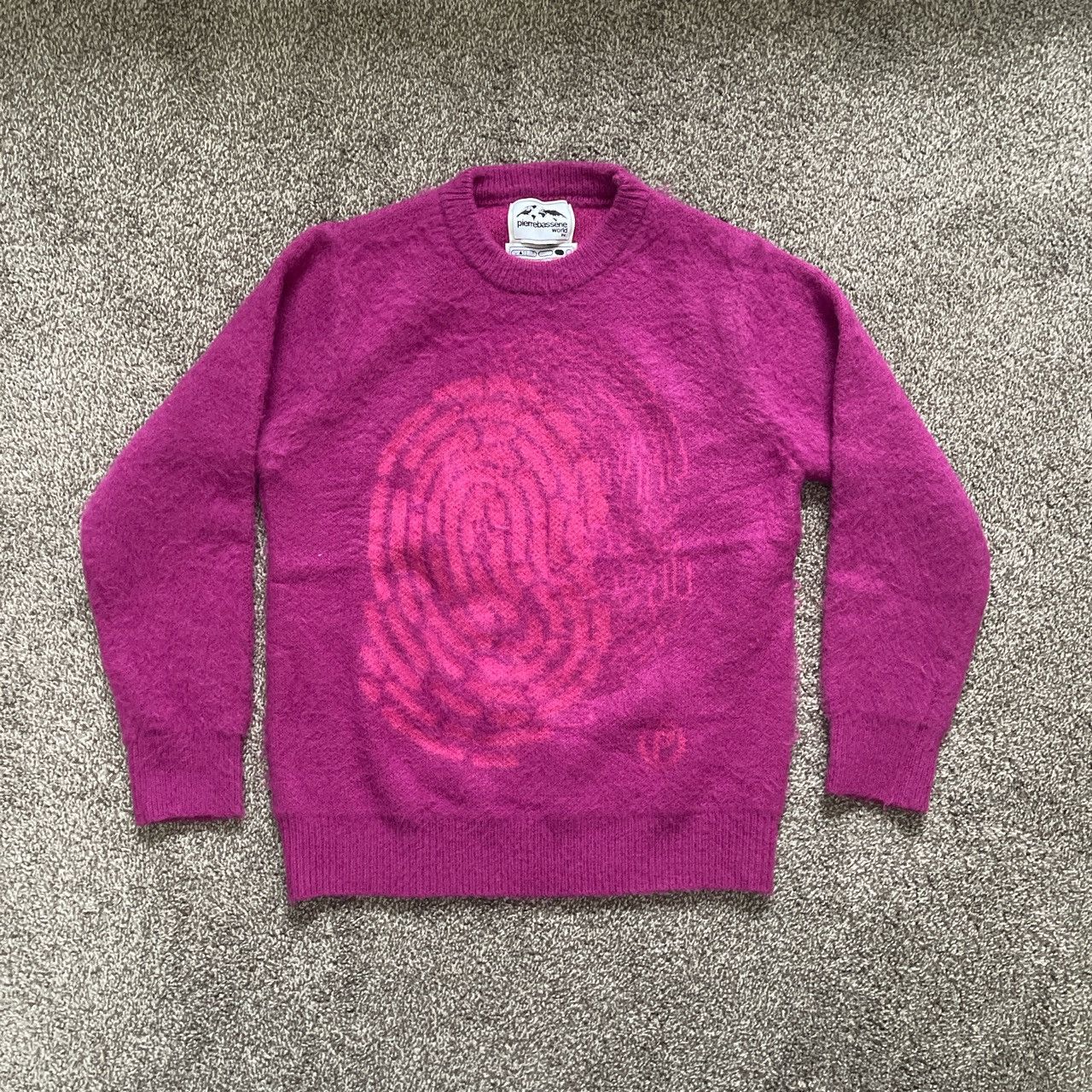image of Pierre Bassene World Mohair Sweater in Pink, Men's (Size Small)