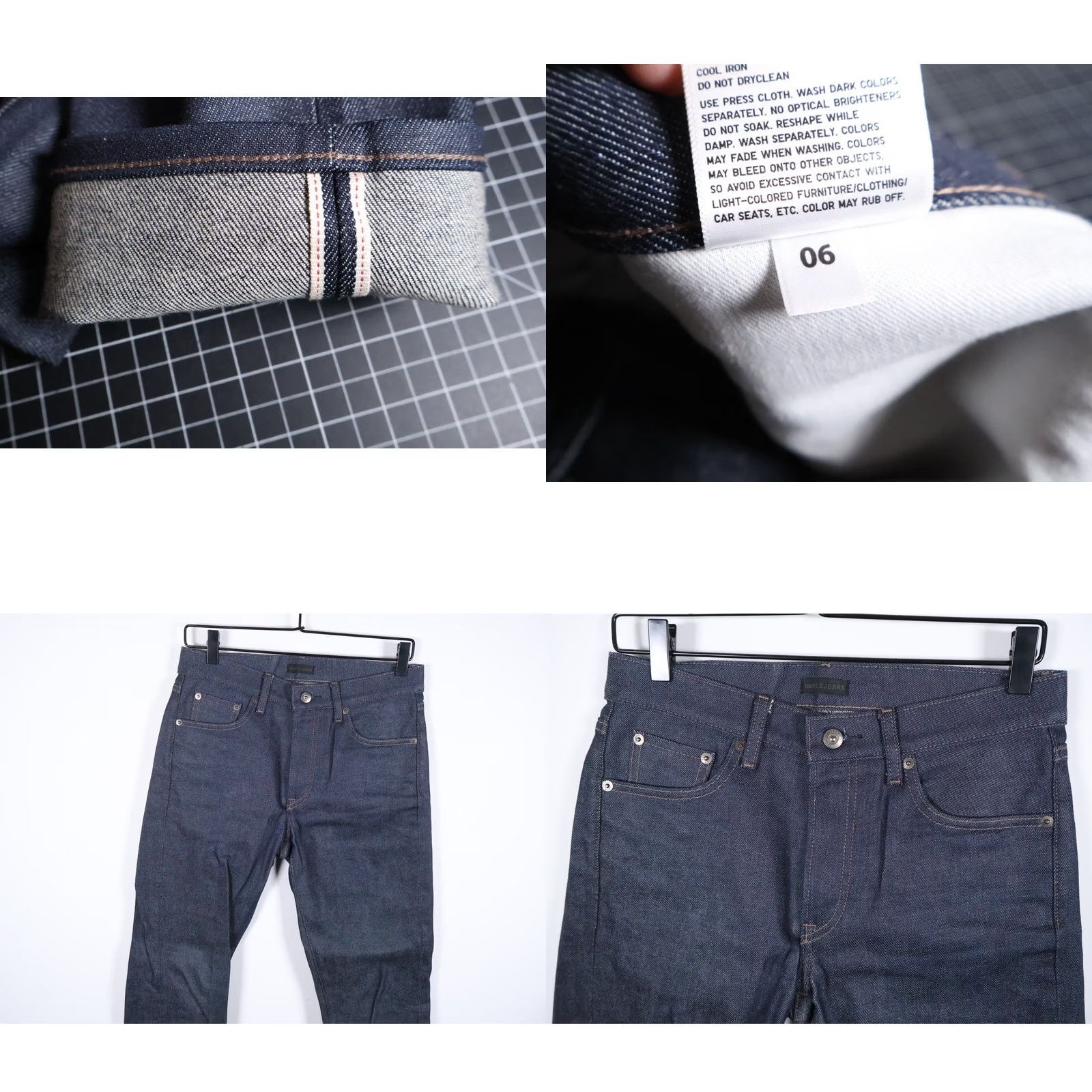 Uniqlo Uniqlo Jeans Men 29 x 39 Slim Straight Denim Zip 5-Pocket Kaihara Blue Dark Selvedge Knit? Size US 30 / EU 46 - 9 Thumbnail