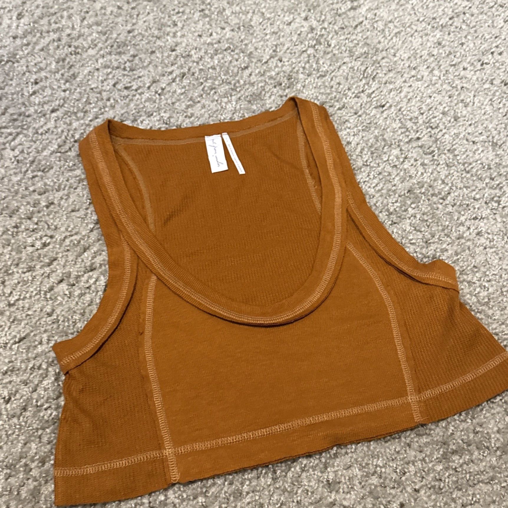 Urban Outfitters Urban Outfitters Out From Under Orange Rust Ribbed Crop Tank Top Size Small Size S / US 4 / IT 40 - 4 Thumbnail
