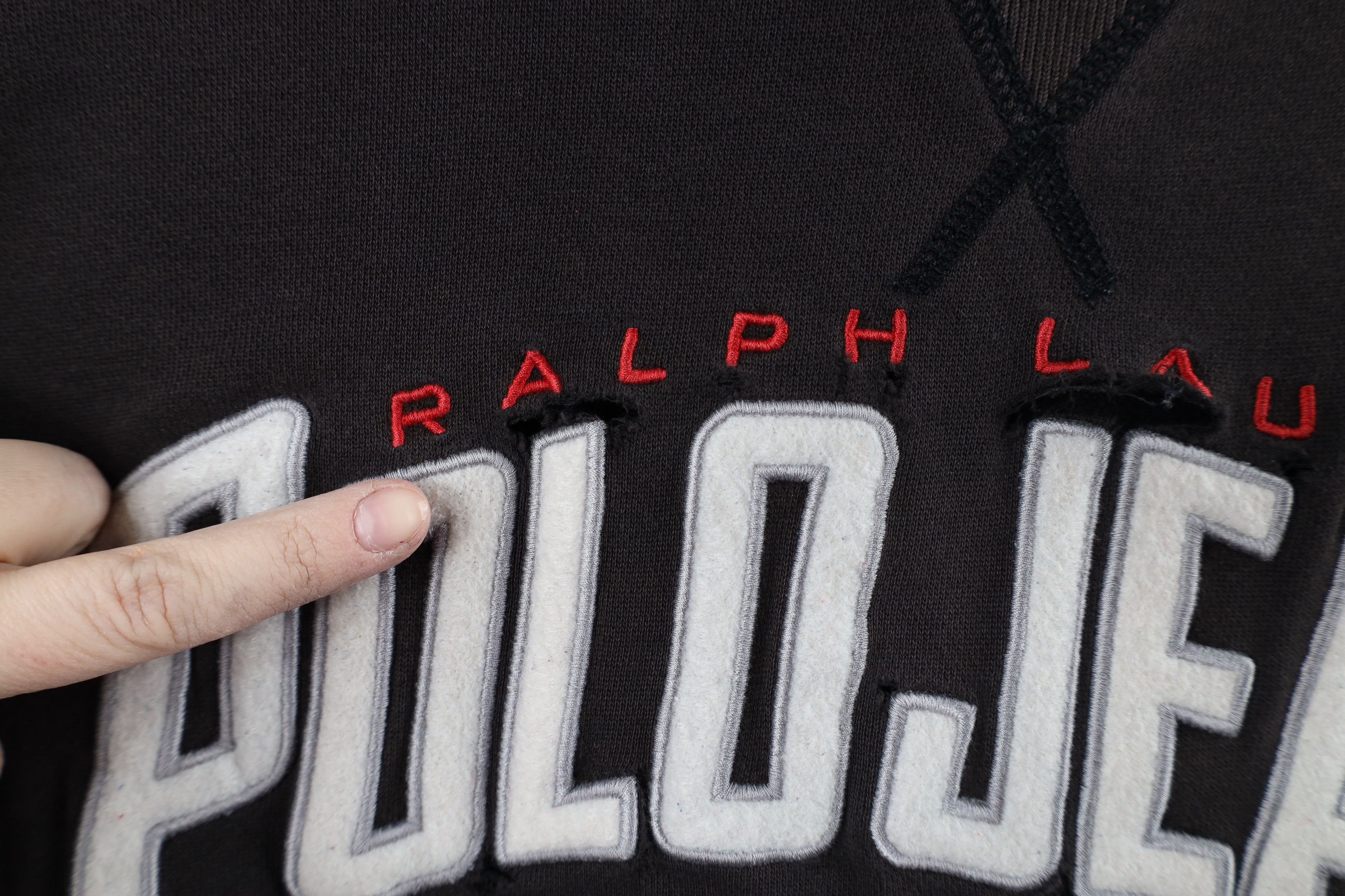 Polo Ralph Lauren Vintage 90s Ralph Lauren Spell Out Crewneck Sweatshirt Black Size US L / EU 52-54 / 3 - 12 Thumbnail