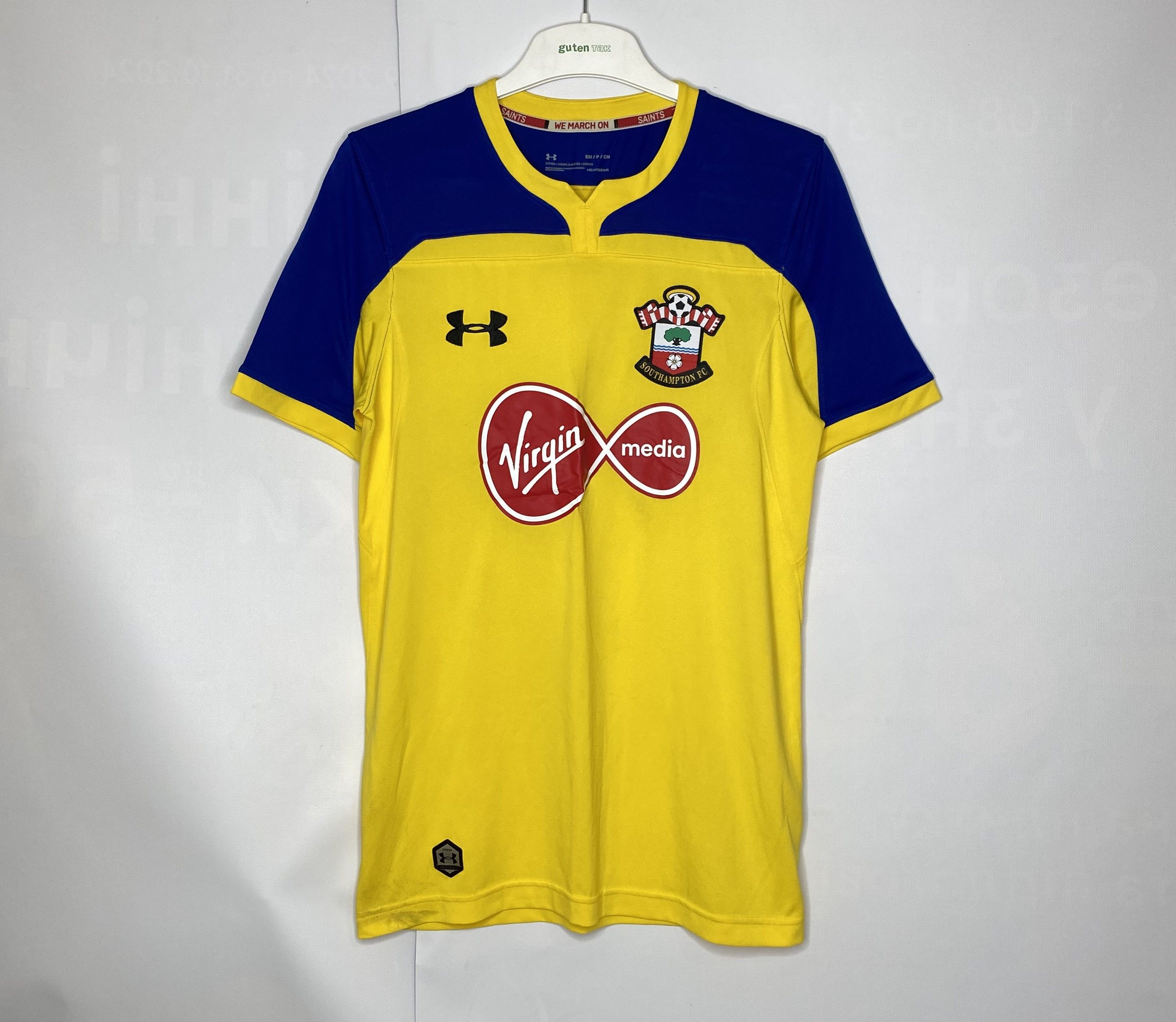 Under Armour SOUTHAMPTON 2018 2019 AWAY FOOTBALL SHIRT SOCCER JERSEY Size US S / EU 44-46 / 1 - 1 Thumbnail