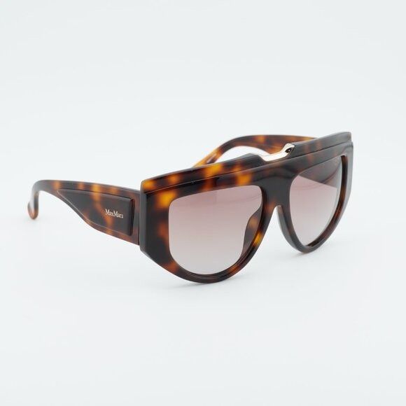 Max Mara Max Mara ORSOLA MM0083 52F Sunglasses Dark Havana Shield Size ONE SIZE - 6 Thumbnail