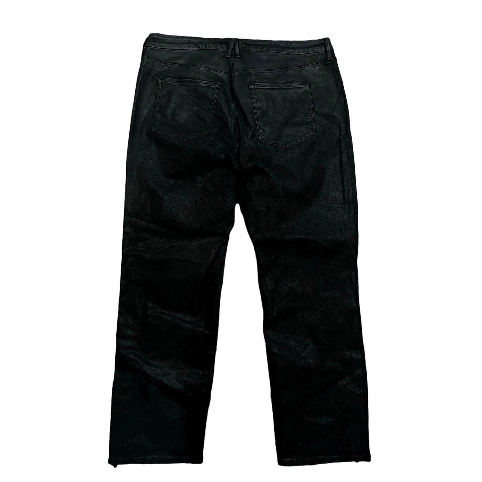 Good American Good American Good Legs Straight Coated Jeans Black, Size 22 Size 42" / US 20 - 3 Thumbnail