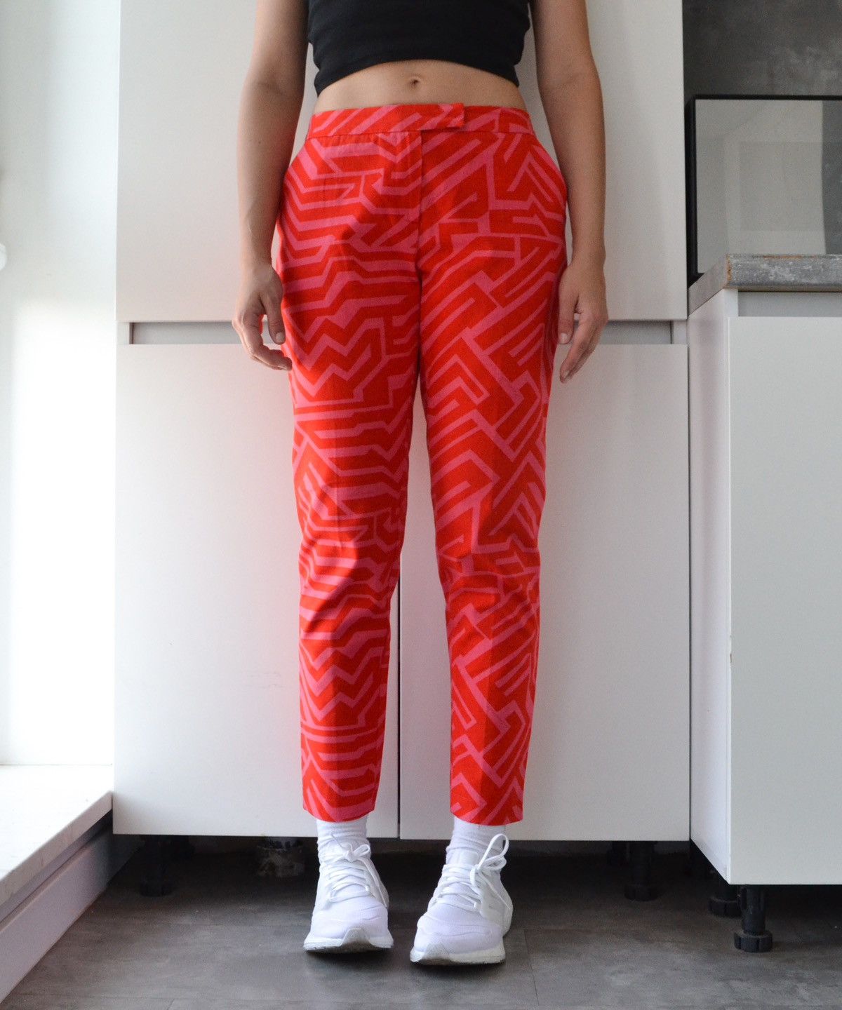 Gucci GUCCI Pants Trousers Pink Red Logo Print Cotton TOM FORD Size 28" / US 6 / IT 42 - 18 Thumbnail