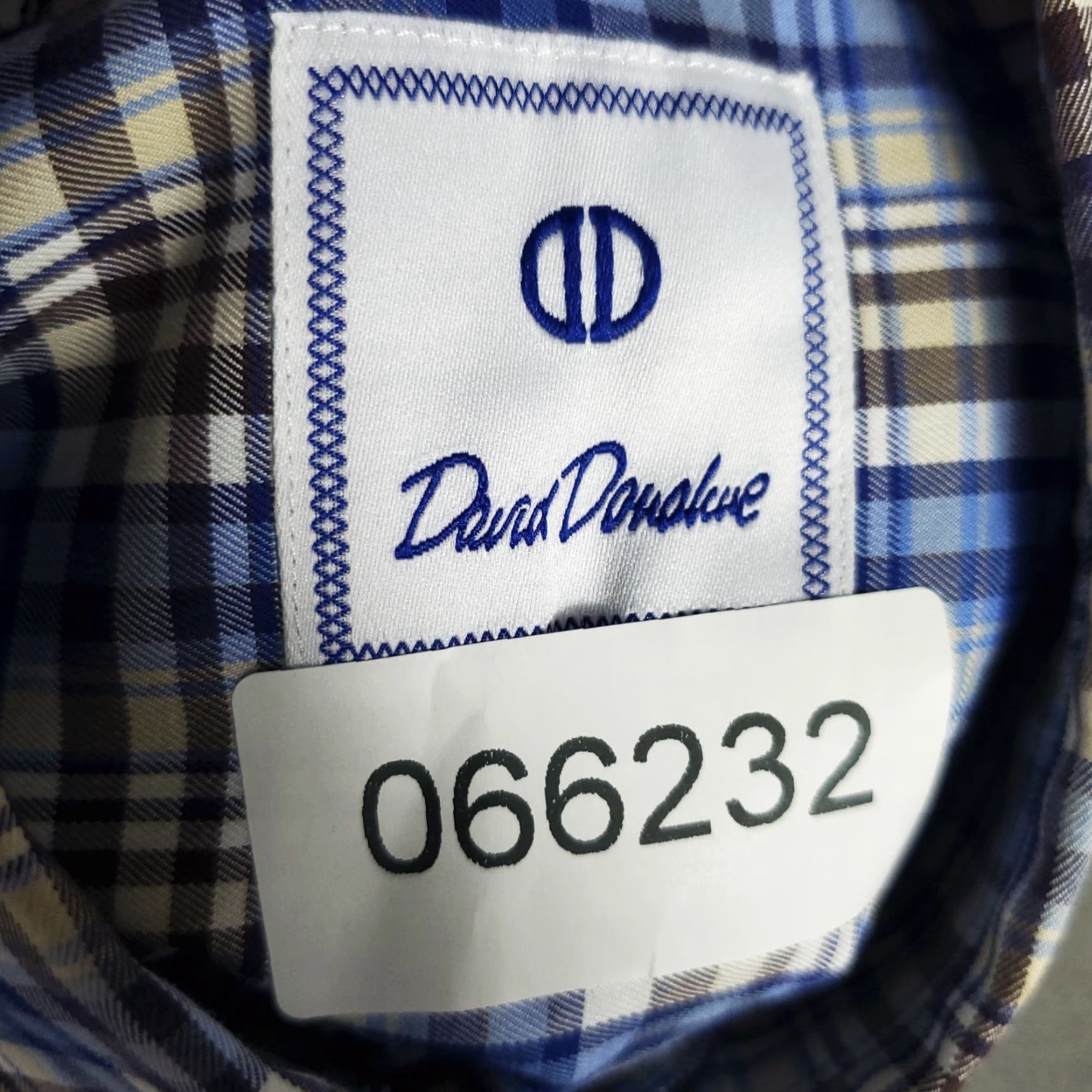 David Donahue David Donahue Shirt Mens M Blue Plaid Casual Button-Up Long Sleeve Size US M / EU 48-50 / 2 - 8 Thumbnail
