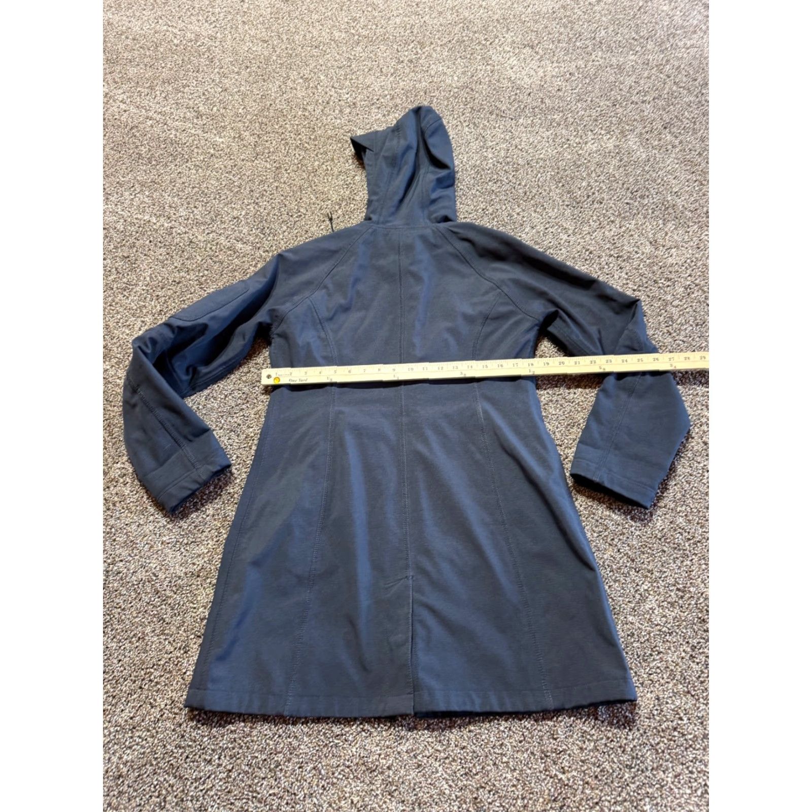 Vintage Isle Jacobsen Womens Jacket Size 38 Navy Blue Rain Coat ZIPPER FLAW Size XS / US 0-2 / IT 36-38 - 2 Thumbnail