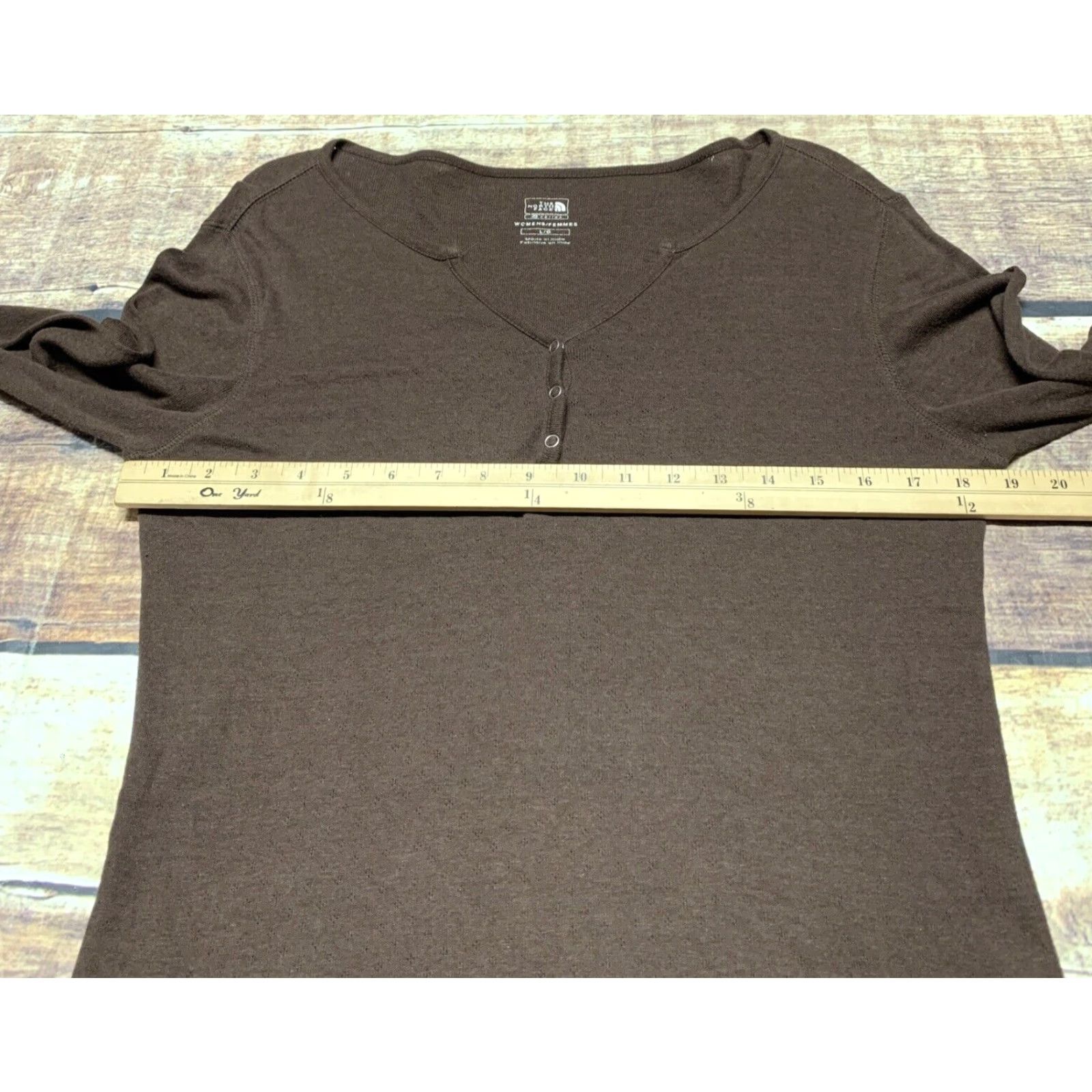 The North Face The North Face Shirt Top Womens Large Brown Knitted V-Neck Long Sleeve Pullover Size L / US 10 / IT 46 - 6 Thumbnail