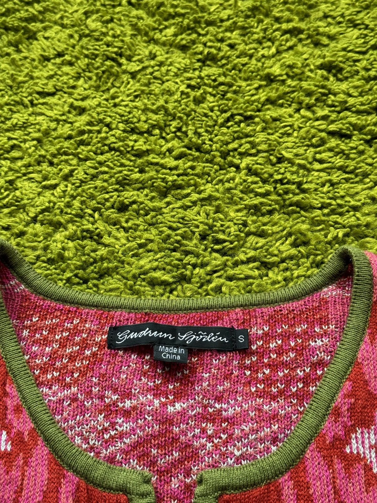 Designer Gudrun Sjoden avant garde floral pattern cardigan sweater Size S / US 4 / IT 40 - 3 Thumbnail