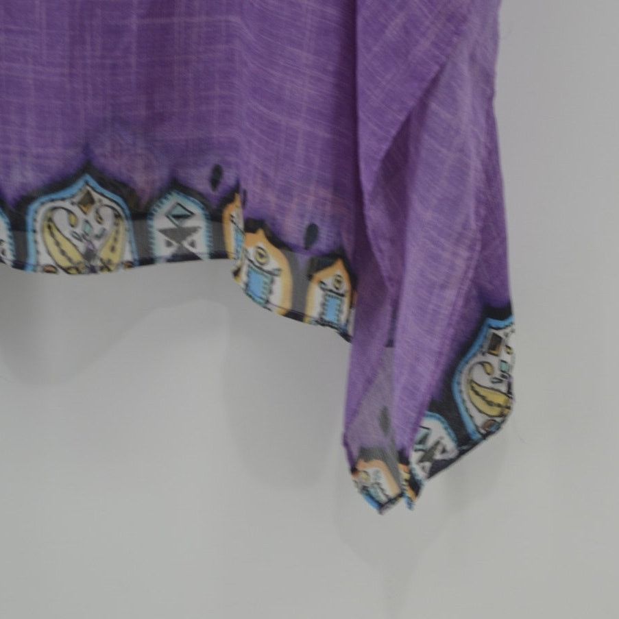 Chicos Chico's Small Medium Purple Sheer Blouse Boho Up Top Size S / US 4 / IT 40 - 13 Thumbnail