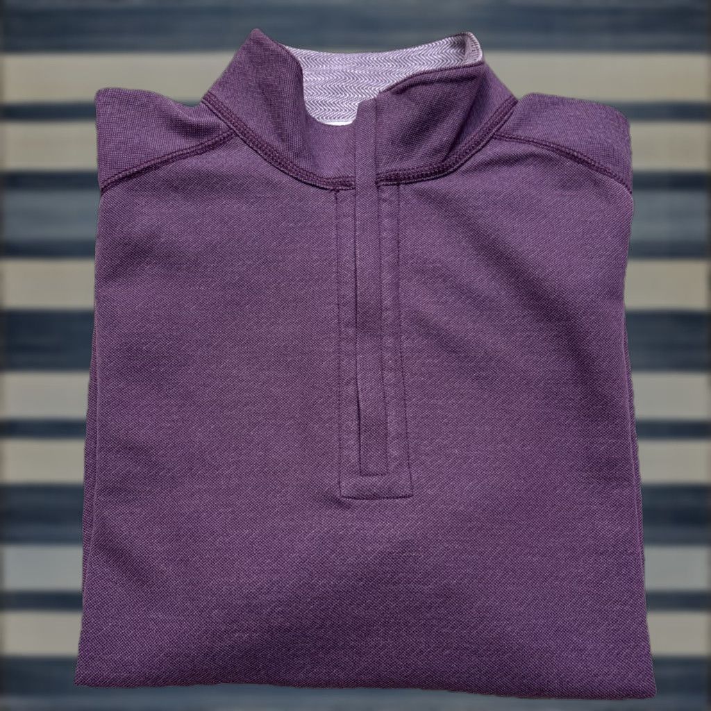 NWT Tommy Bahama Matte Plum Reversible 1/4 Zip Pullover Size S