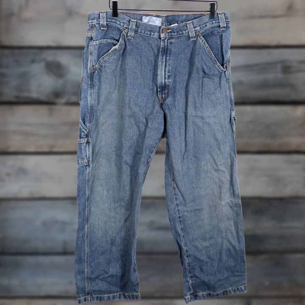 Levi's VINTAGE Levi's Jeans Men 38 x 30 Blue Denim Baggy Carpenter Workwear Skate Y2K 90s Mens Jeans Size US 38 / EU 54 - 1 Thumbnail