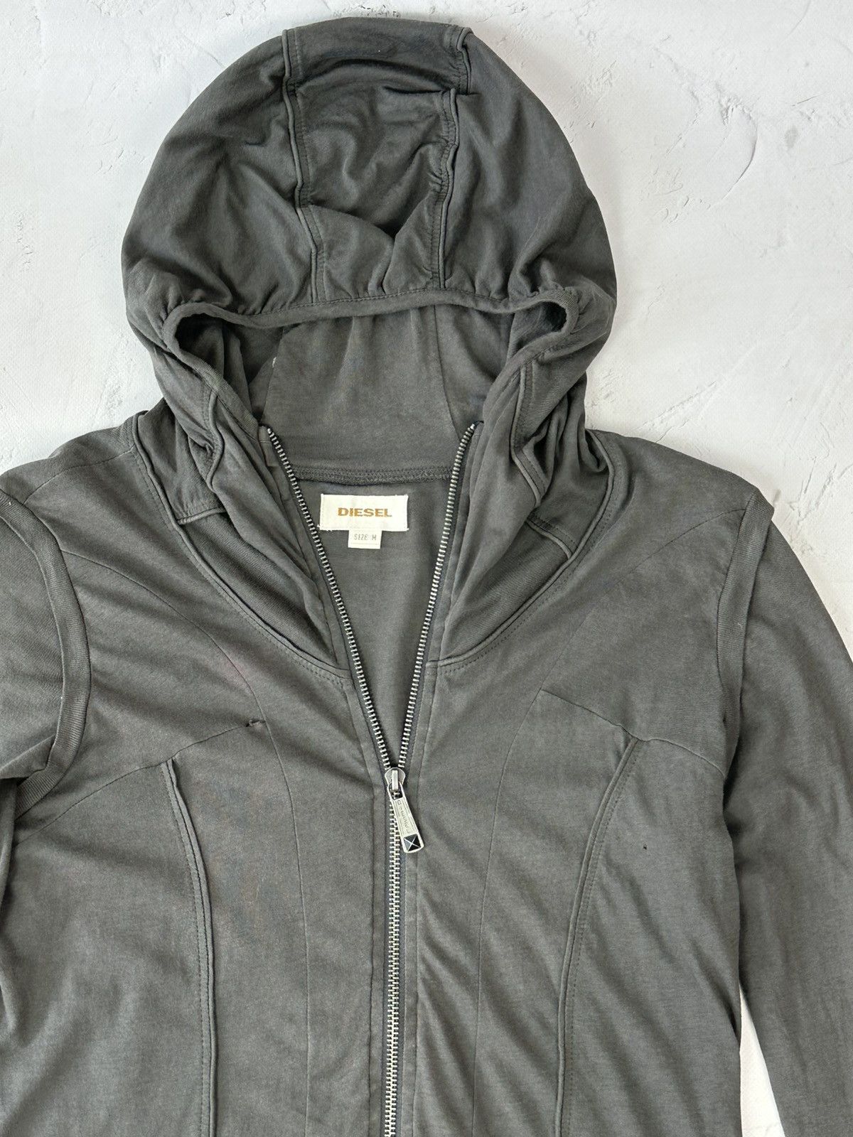 Diesel Vintage Y2K Diesel Full Zip Grey Dress Size M / US 6-8 / IT 42-44 - 4 Thumbnail