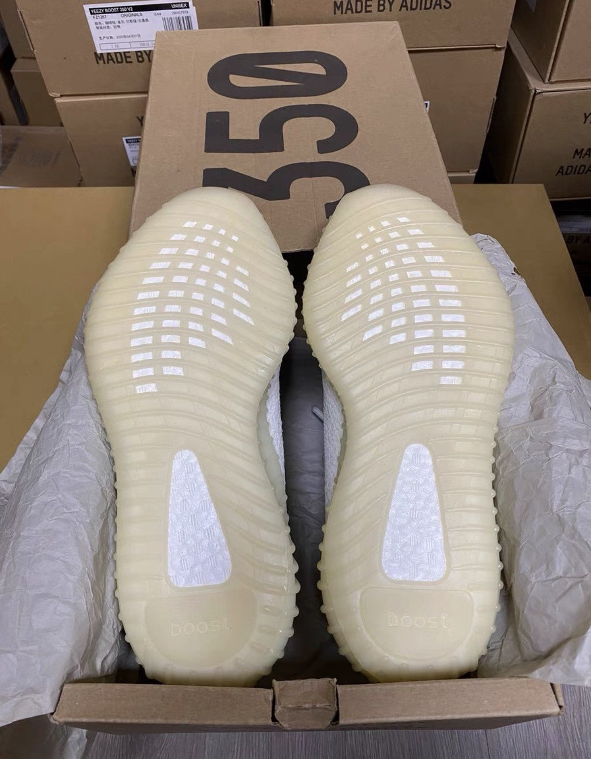 Adidas Adidas Yeezy 350 Cream White K37 Size US 8 / EU 41 - 9 Thumbnail