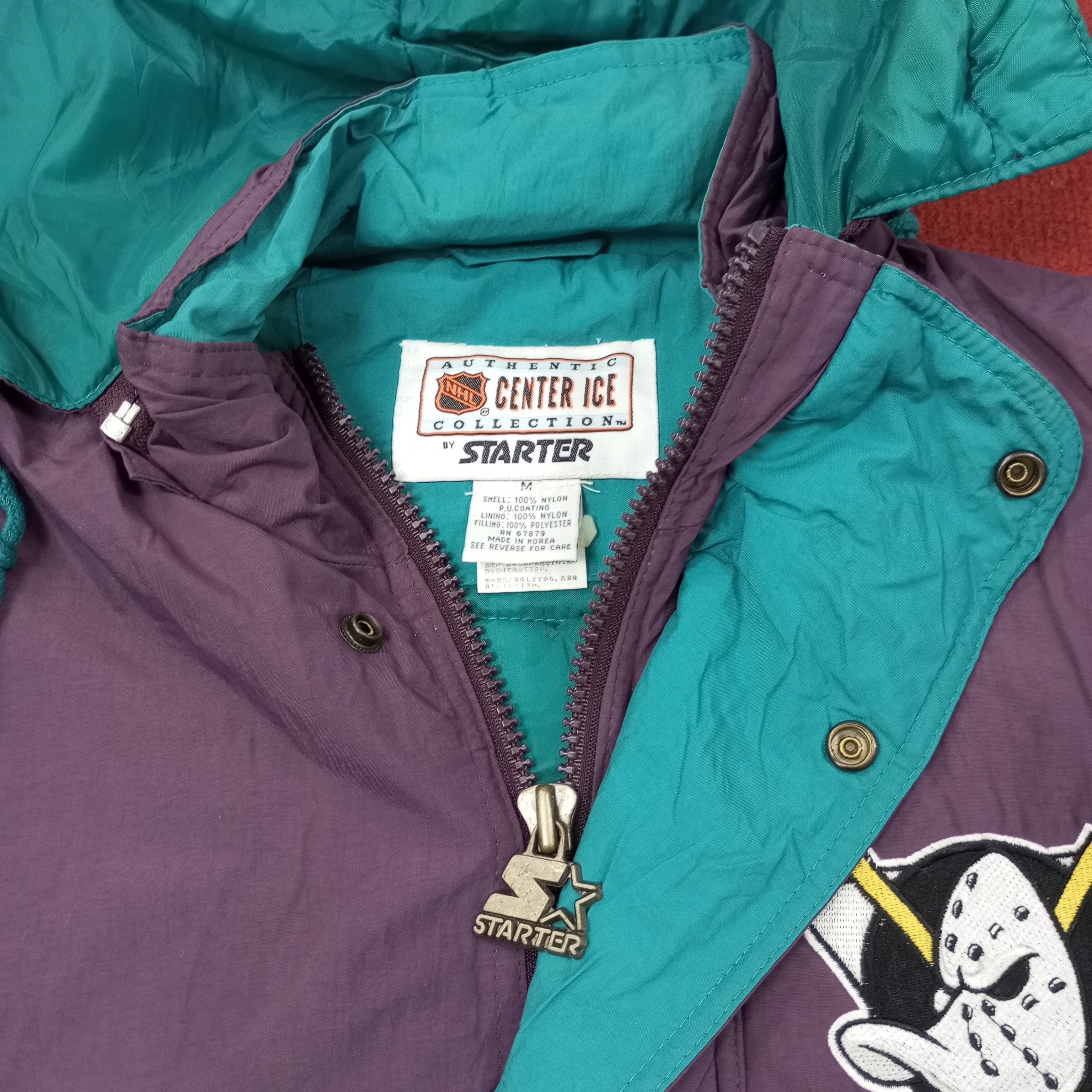 NHL Mighty Ducks Ice Hockey Team Starter Jacket c245n19 Size US XL / EU 56 / 4 - 6 Thumbnail