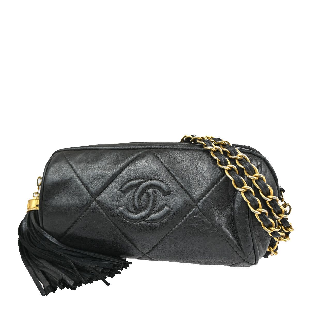 Chanel Chanel Vintage Diamond CC Barrel Bag Quilted Leather Size ONE SIZE - 1 Thumbnail