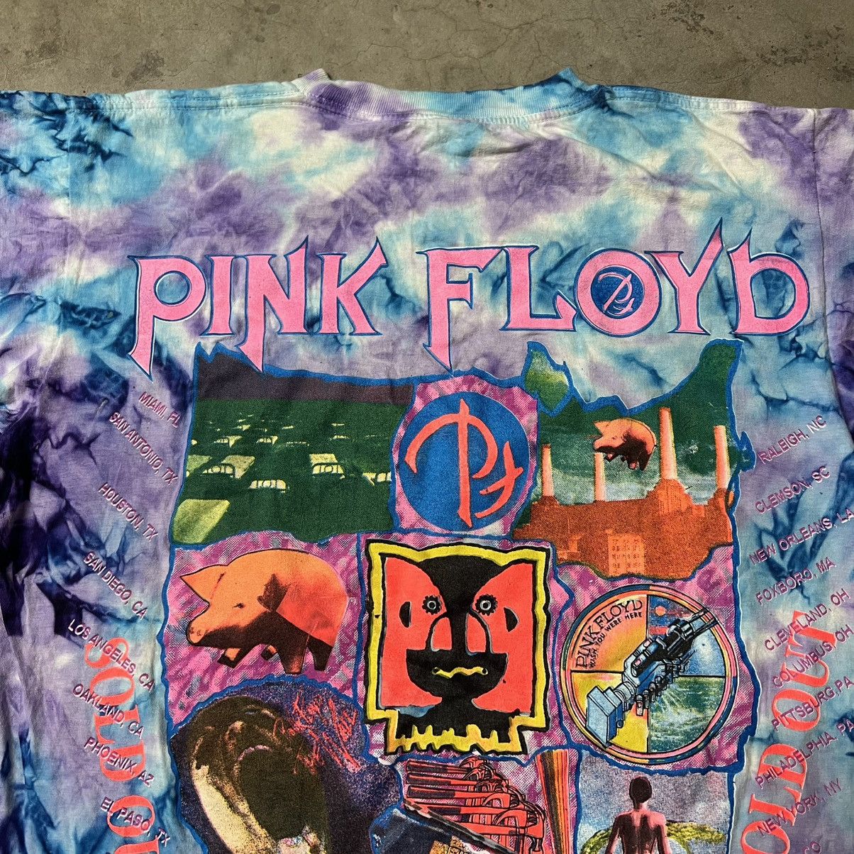 Band Tees × Vintage Vintage 80’s Pink Floyd Album Tribute AOP Band T-Shirt Size US XL / EU 56 / 4 - 7 Thumbnail