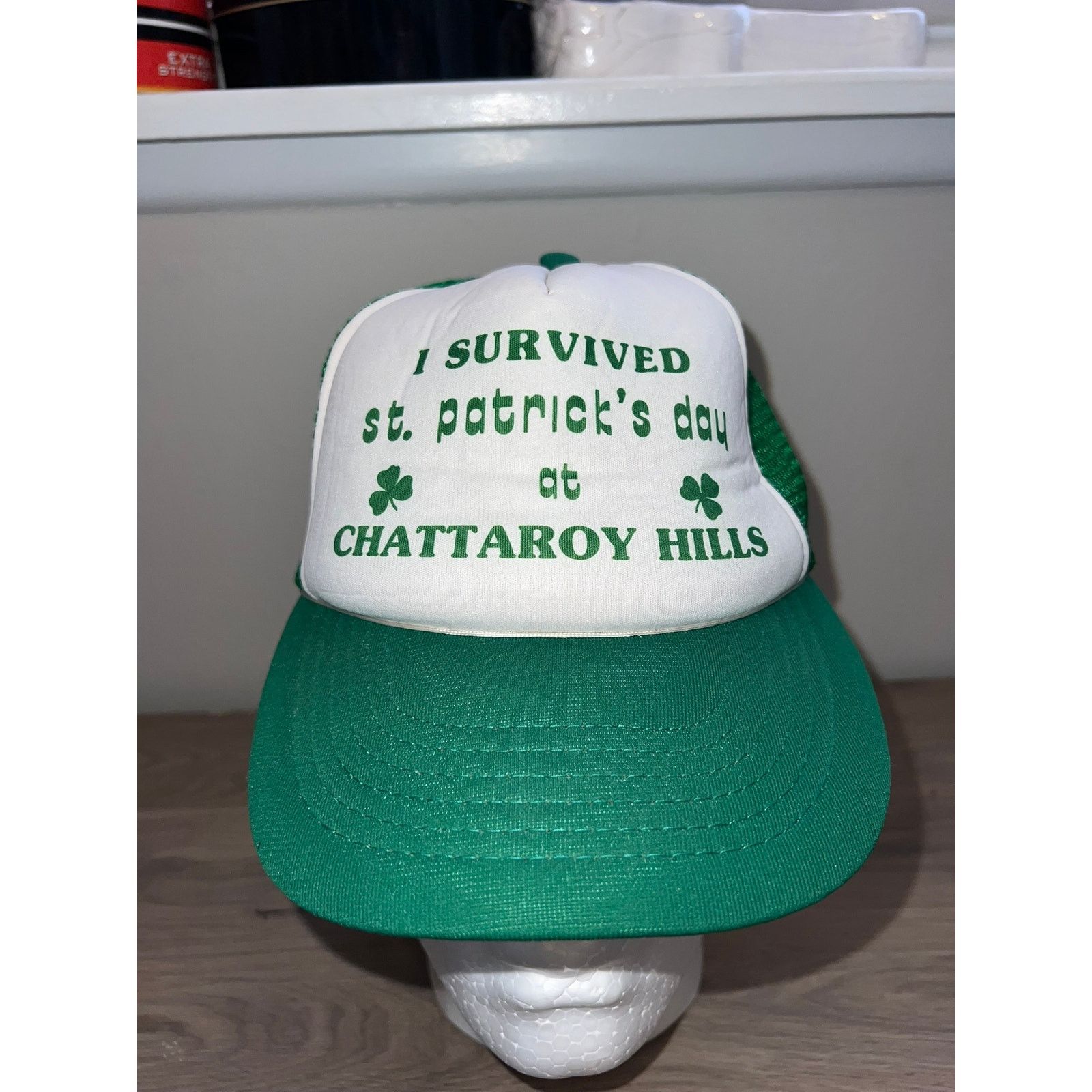 Vintage St. Patrick's Day Hat Trucker Snapback Chattaroy Hills OS Size ONE SIZE - 1 Thumbnail