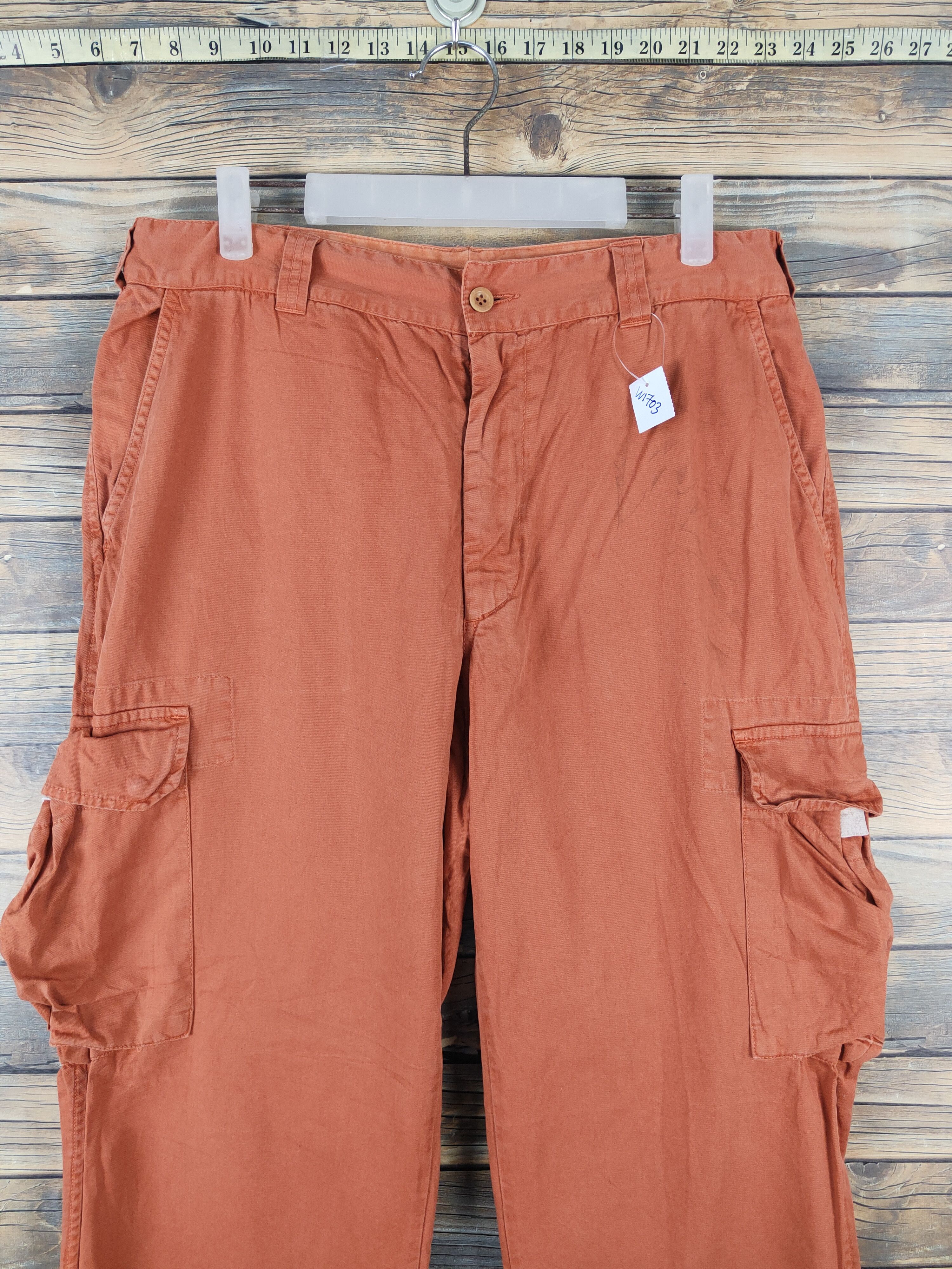 Brooksfield Brooksfield Orange Multipocket Tactical Cargo Pants #W1703 Size US 32 / EU 48 - 2 Thumbnail