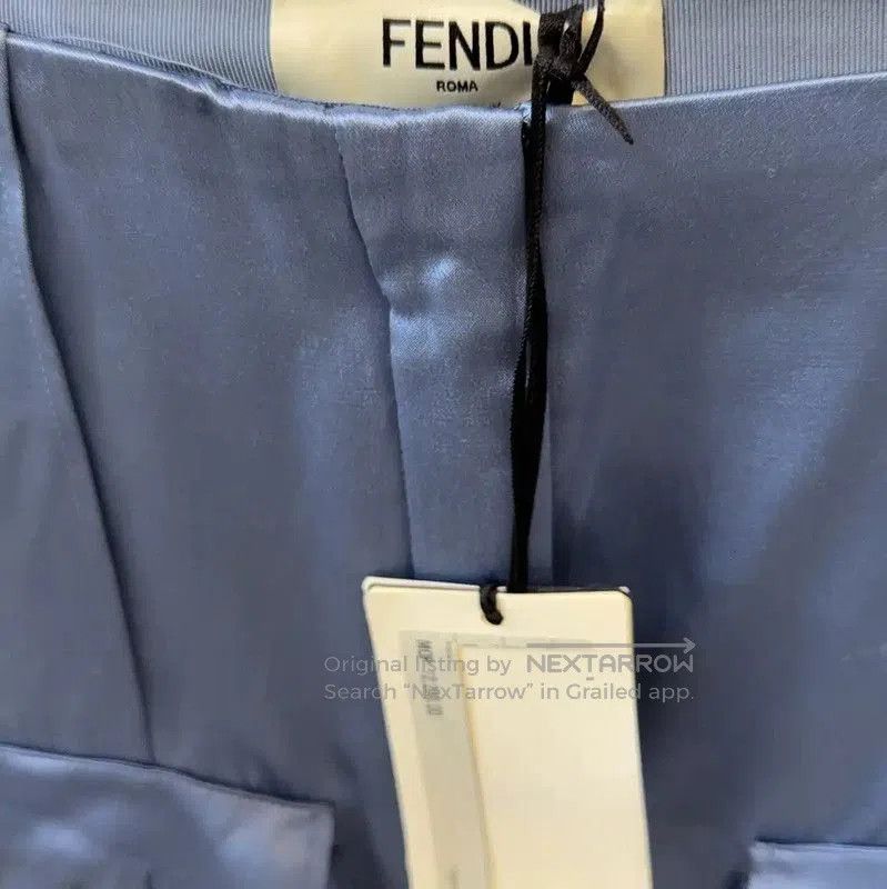 Fendi Fendi Summer Blue Silk-Blend Mini Skirt . Size 22" - 5 Thumbnail