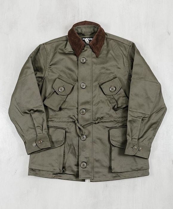 Monitaly Military Half Coat TypeB Vancloth Sateen Olive Grailed