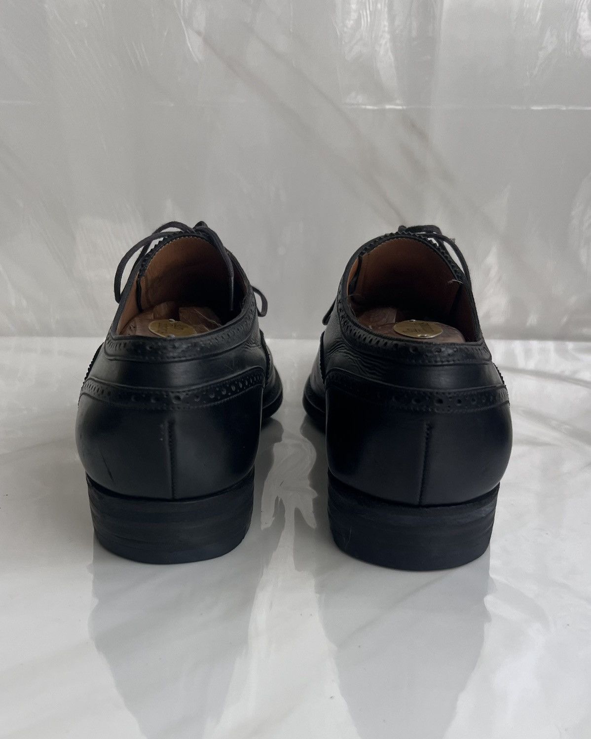 J.M. Weston J.M Weston Black Cap-Toe Quarter Brogue oxford Dress shoe Size US 7 / EU 40 - 8 Thumbnail