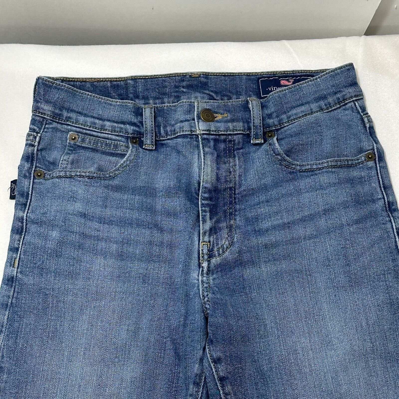 Vineyard Vines Vineyard Vines 28x30 Blue Skinny Jeans Denim Paint Stained Size 28" / US 6 / IT 42 - 2 Thumbnail