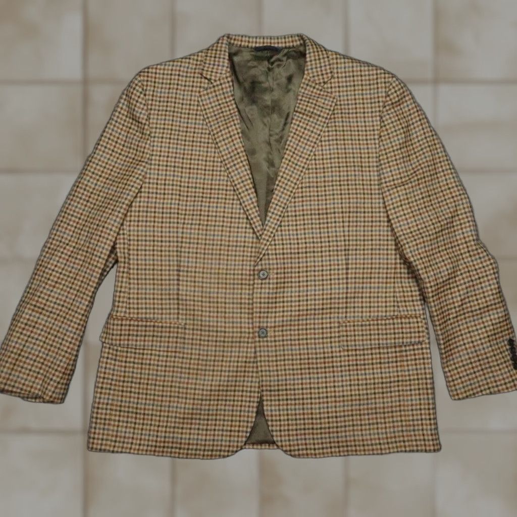 VINTAGE Brooks Brothers Blazer Mens 48R Wool Plaid Sport Coat