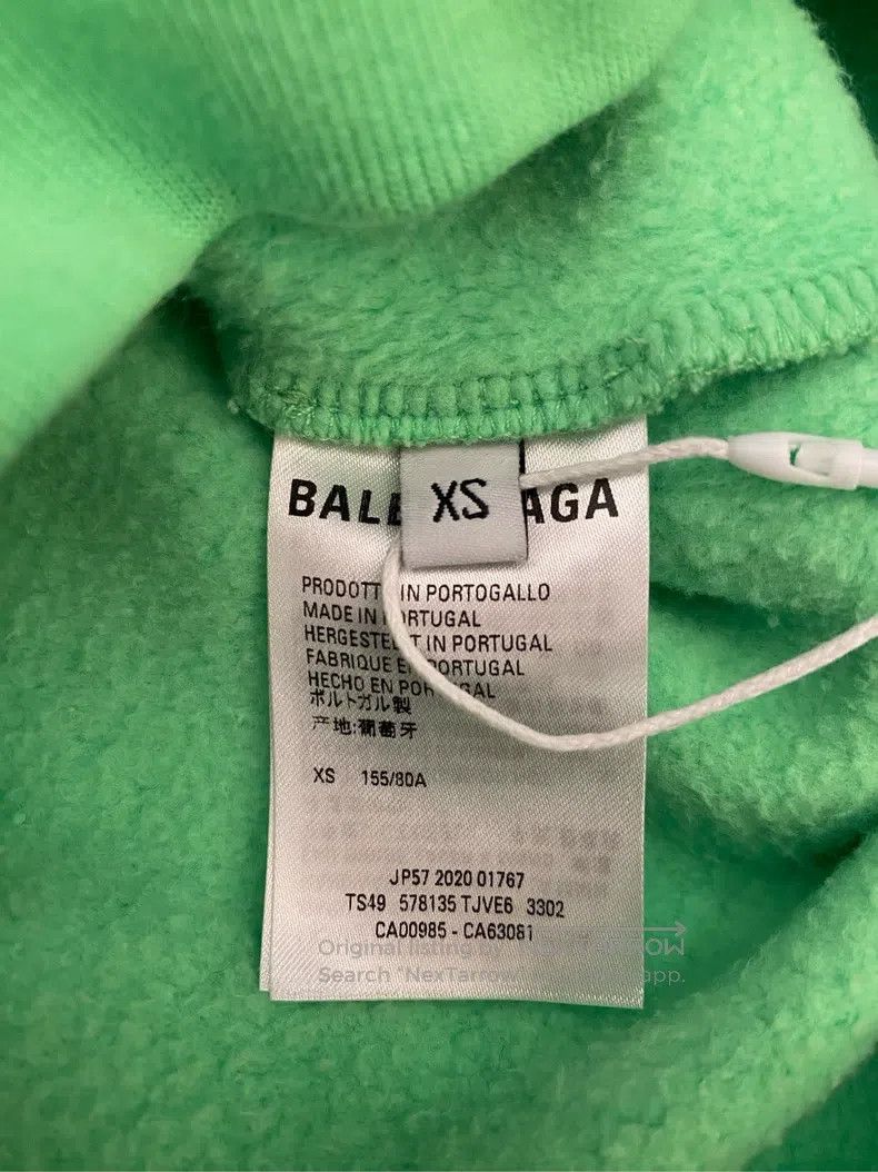 Balenciaga Balenciaga Mini Pony Logo Hoodie - Size XS, Green Size US XS / EU 42 / 0 - 6 Thumbnail