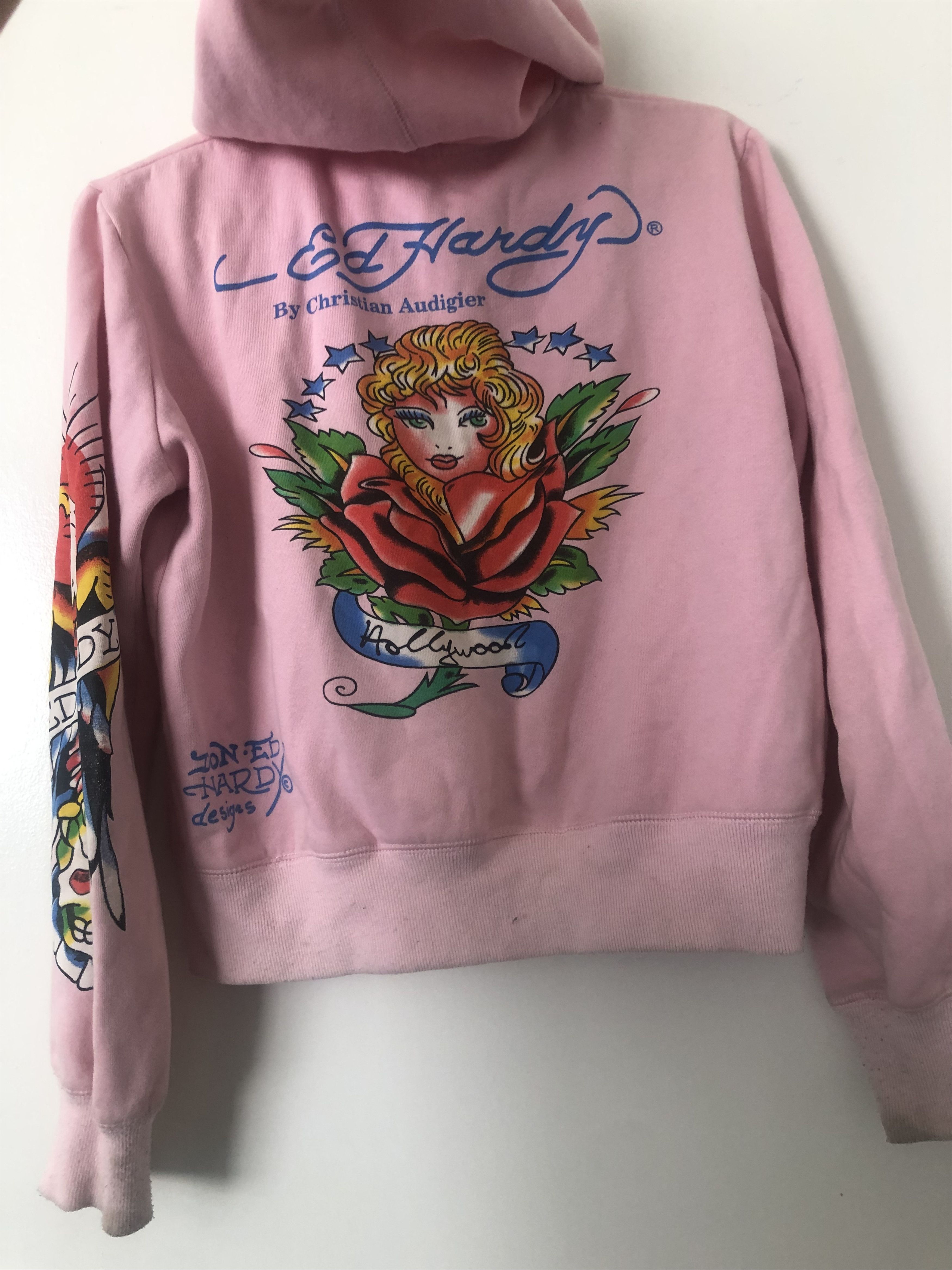 Ed Hardy Ed Hardy Pink Zip-Up Sweater Size S / US 4 / IT 40 - 5 Thumbnail