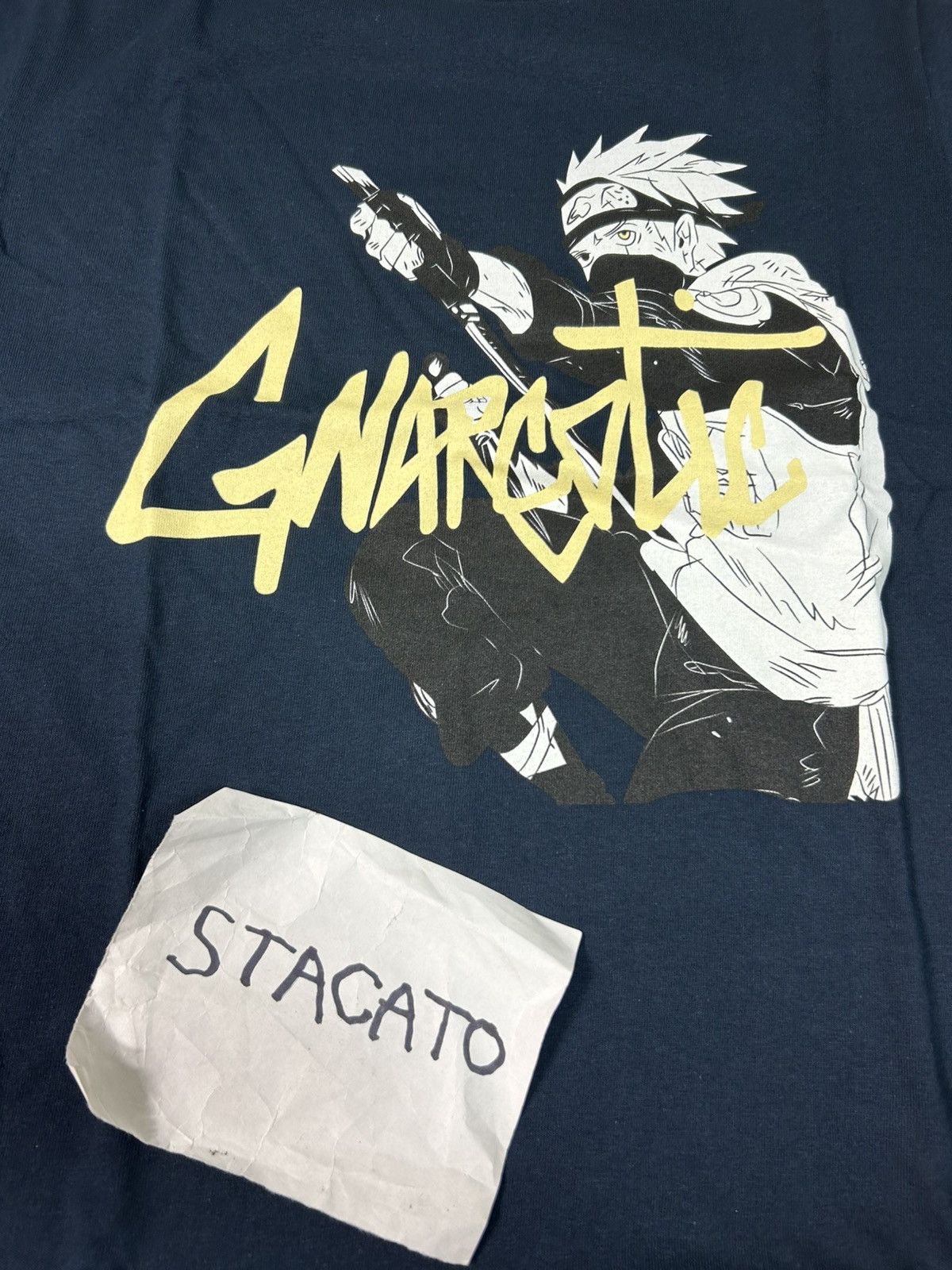 Gnarcotic × Japanese Brand Gnarcotic Lil Gnar Naruto Kakashi Tee Navy/Yellow Size US S / EU 44-46 / 1 - 3 Thumbnail