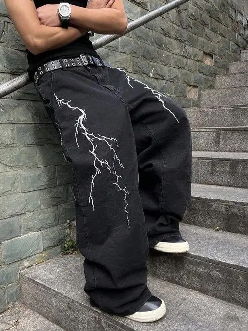 Jean × Vintage Modern VINTAGE 90s baggy jeans pants Size US 30 / EU 46 - 2 Thumbnail
