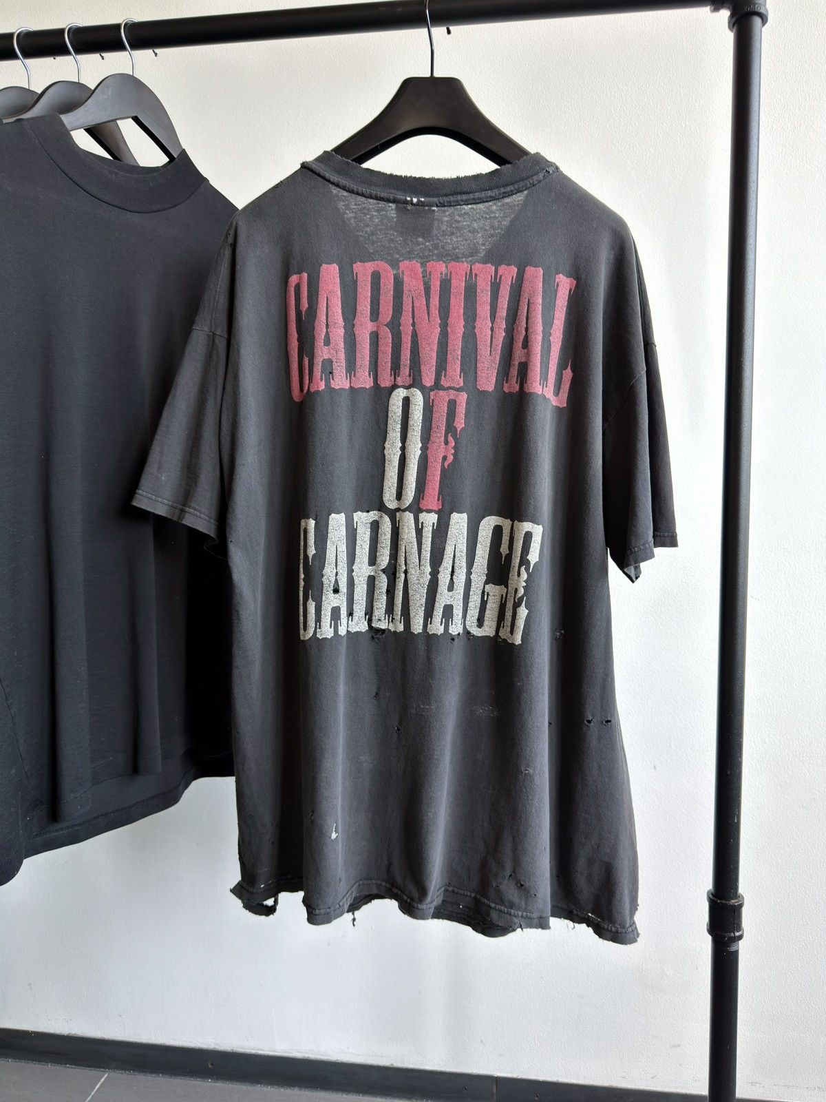 Band Tees Vintage 90s Thrashed Insane Clown Posse Faded Erd Band Tee Size US XL / EU 56 / 4 - 2 Thumbnail