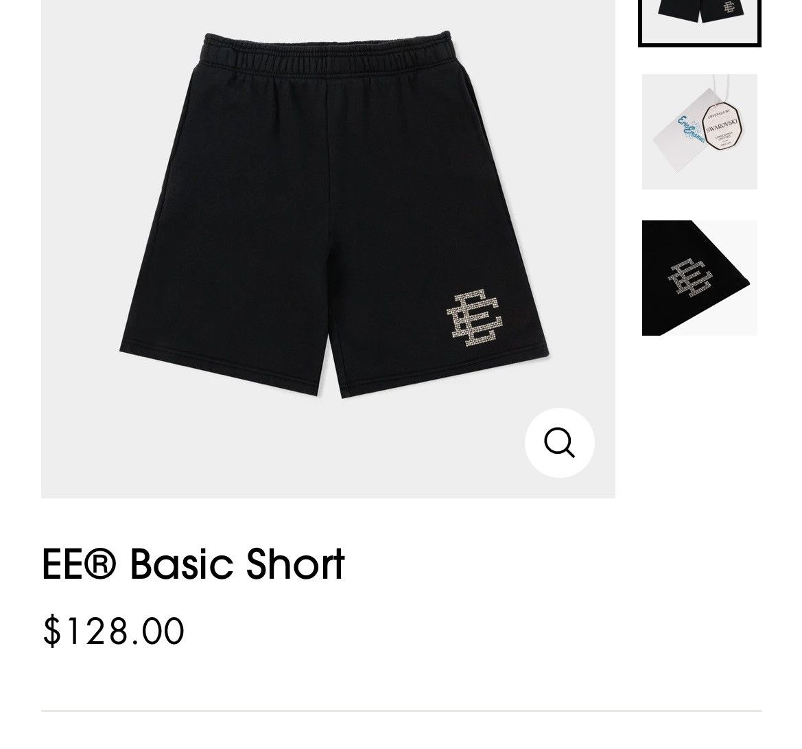 Eric Emanuel Eric Emanuel Swarovski crystal EE shorts black medium Size US 30 / EU 46 - 1 Thumbnail