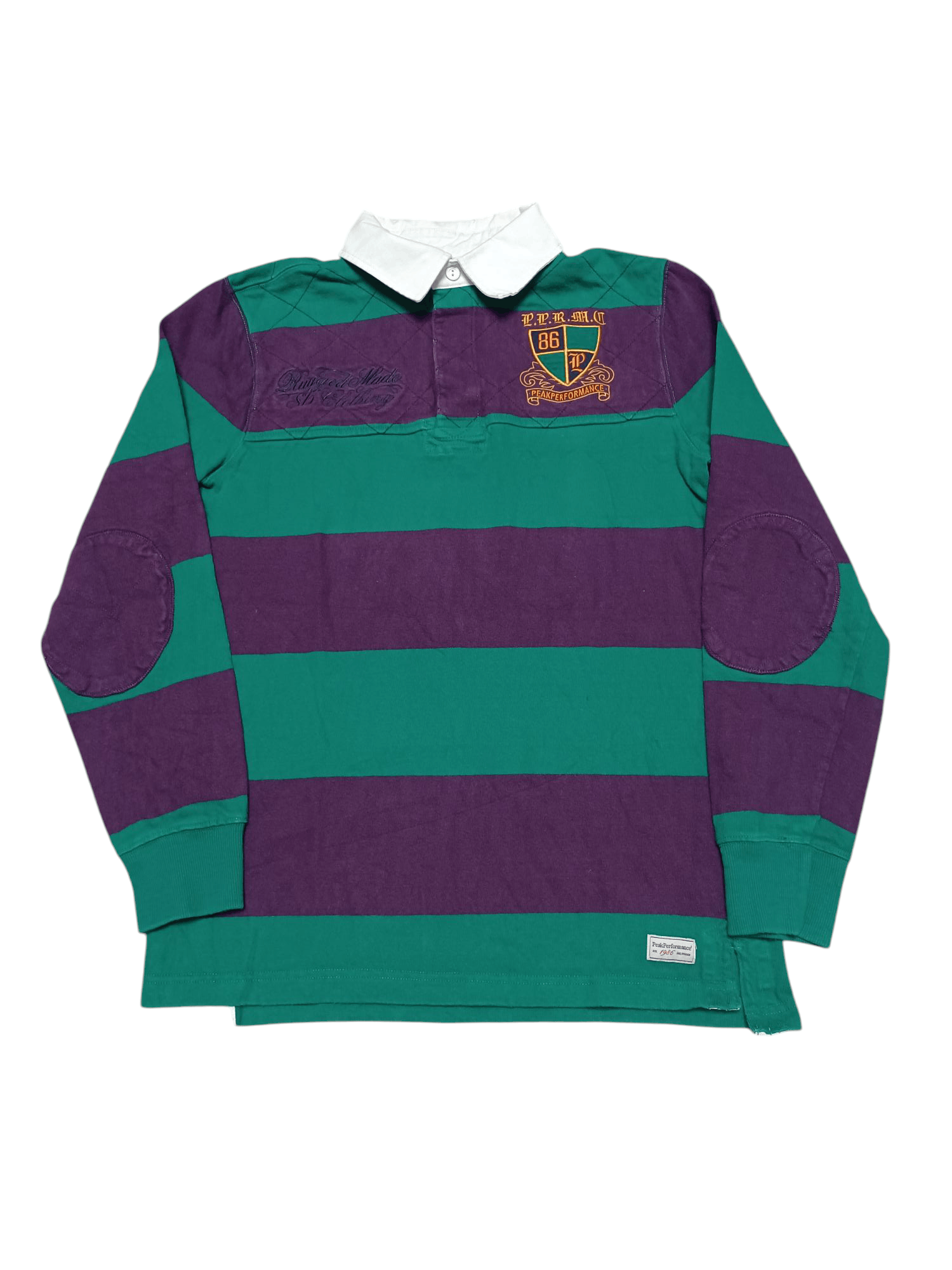 Peak Performance PEAK PERFOMANCE FIRE HEAVY COTTON VINTAGE RUGBY SHIRT Size US L / EU 52-54 / 3 - 1 Thumbnail
