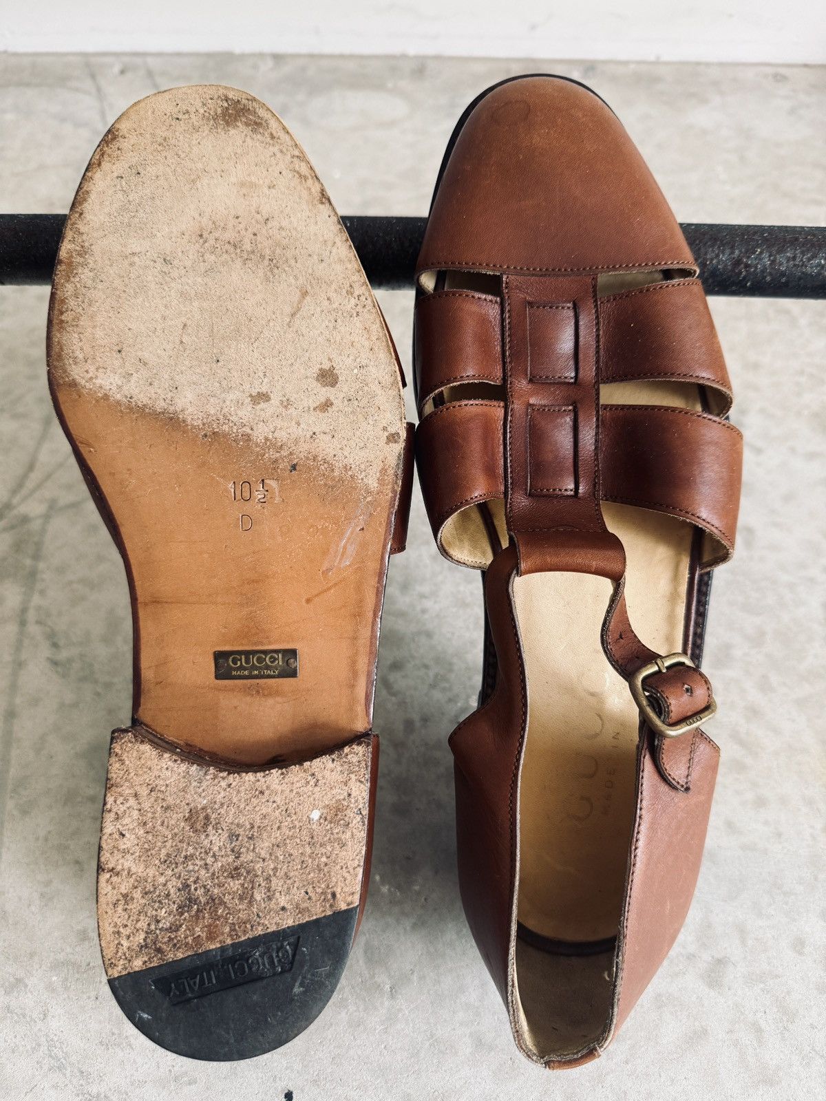 Gucci Gucci Fisherman Leather Sandals Size US 10.5 / EU 43-44 - 5 Thumbnail
